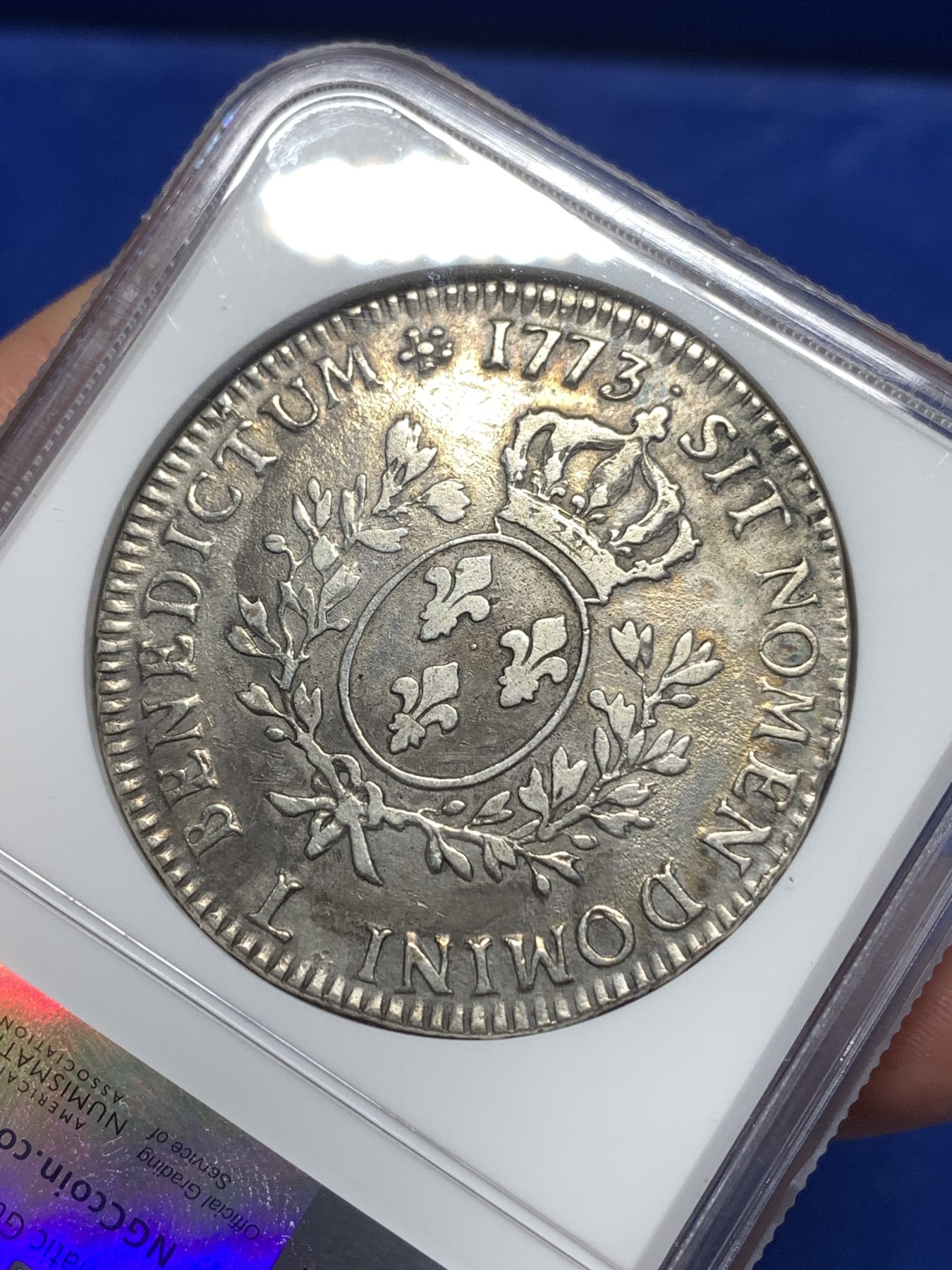 《竞宝斋》第260场-周日，周一，周二 3场连拍 (全场包邮) NGC VFD 法国1773年路易十五埃居大银币