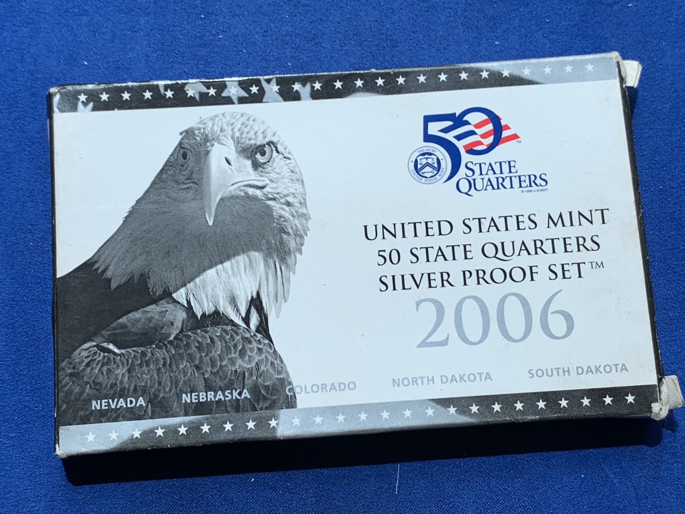 《竞宝斋》第260场-周日，周一，周二 3场连拍 (全场包邮) 美国2006年精制银币 5枚套纪念币
