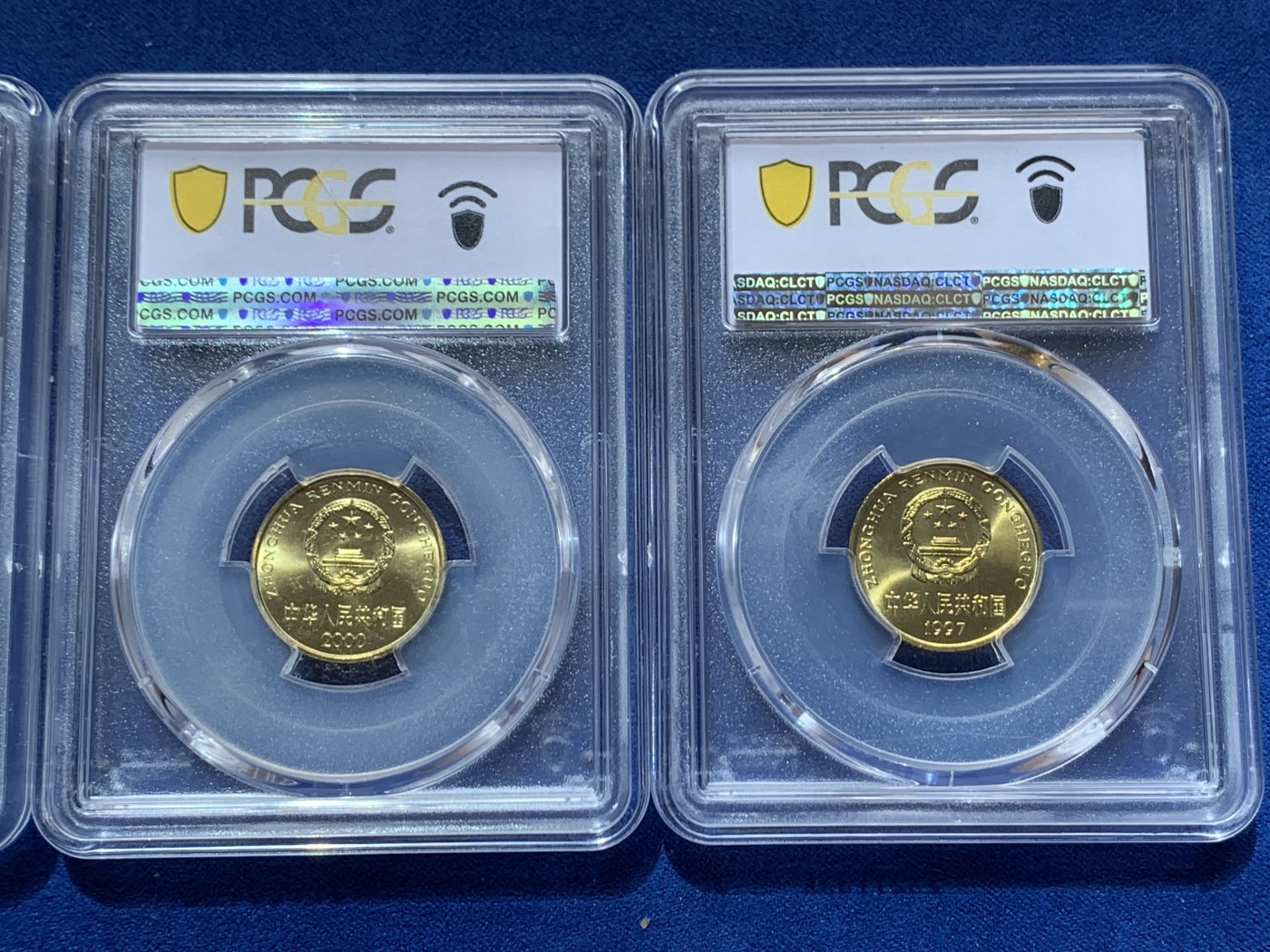 《竞宝斋》第260场-周日，周一，周二 3场连拍 (全场包邮) 4枚一组 PCGS MS67 中国梅花5角 闪电标
