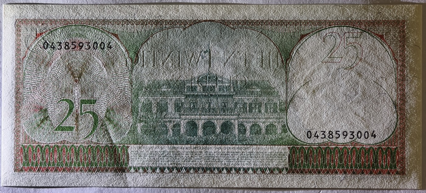 紫瑗钱币——第357期拍卖—— 纸币场 苏里南 1985年 总统府 25盾 绝品 UNC