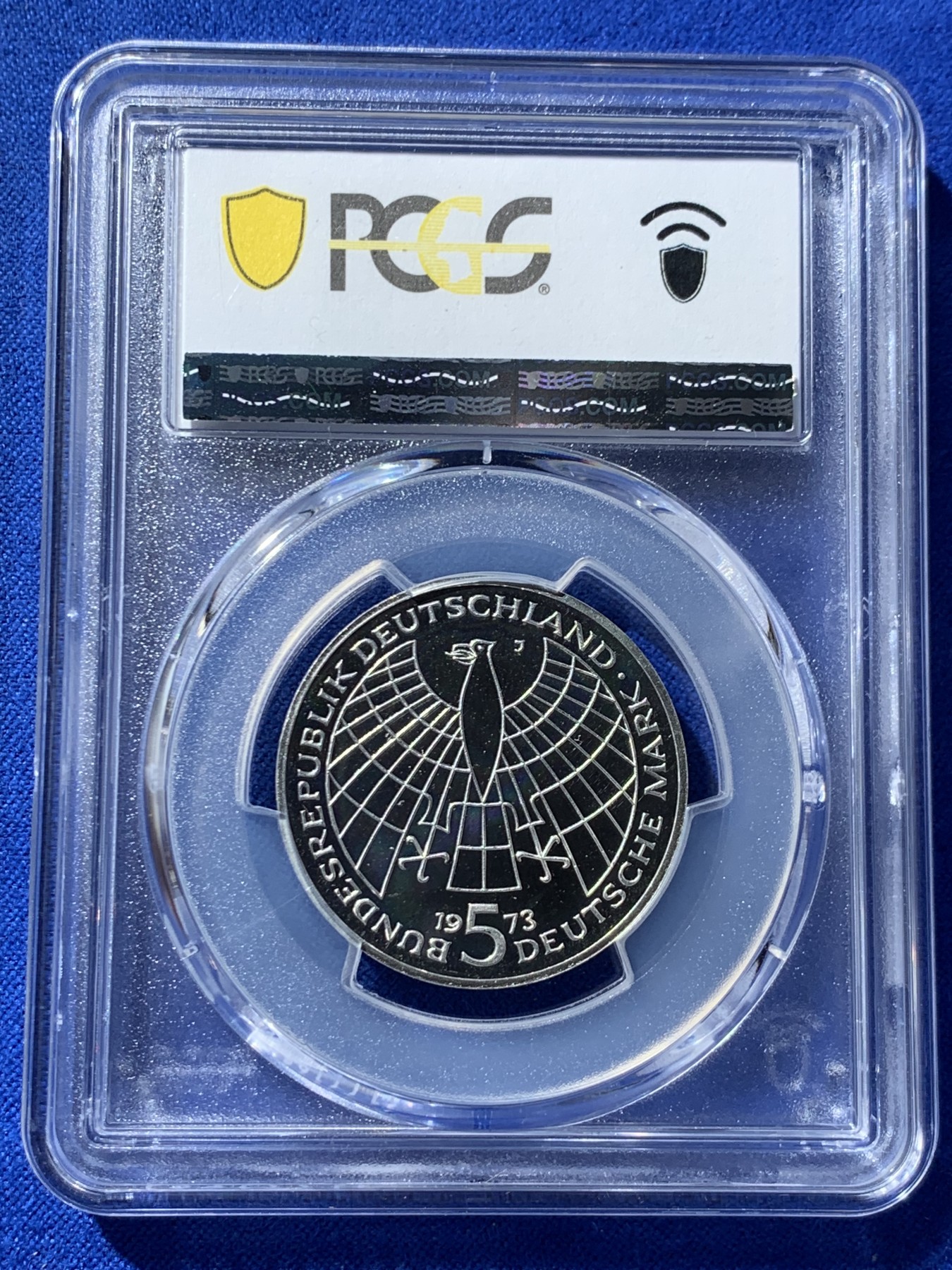 《竞宝斋》第260场-周日，周一，周二 3场连拍 (全场包邮) PCGS金盾 PR68CAM 德国1973年哥白尼日心说5马克精制银币