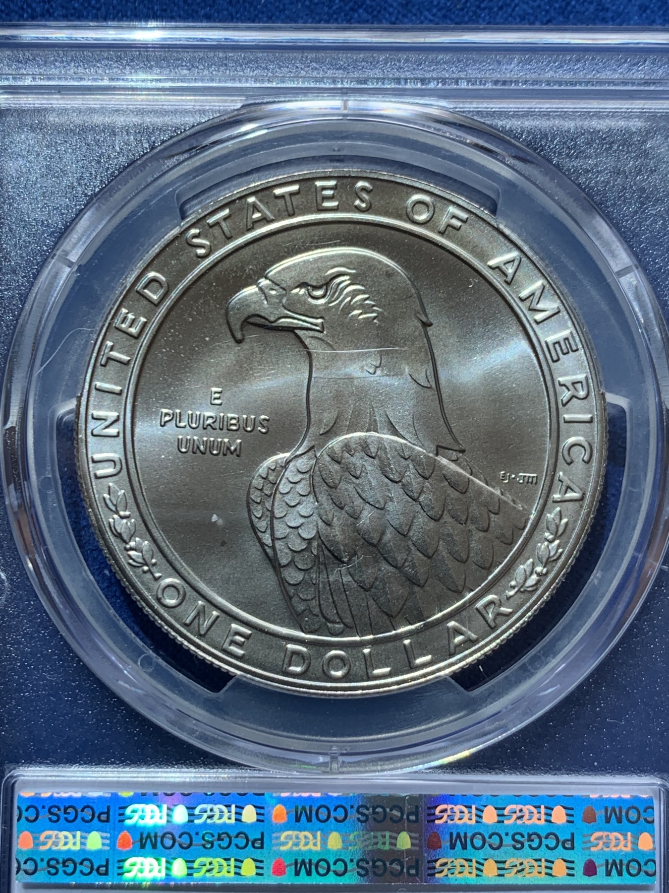 《竞宝斋》第260场-周日，周一，周二 3场连拍 (全场包邮) PCGS MS69 美国1983年D版奥运1美元大银币