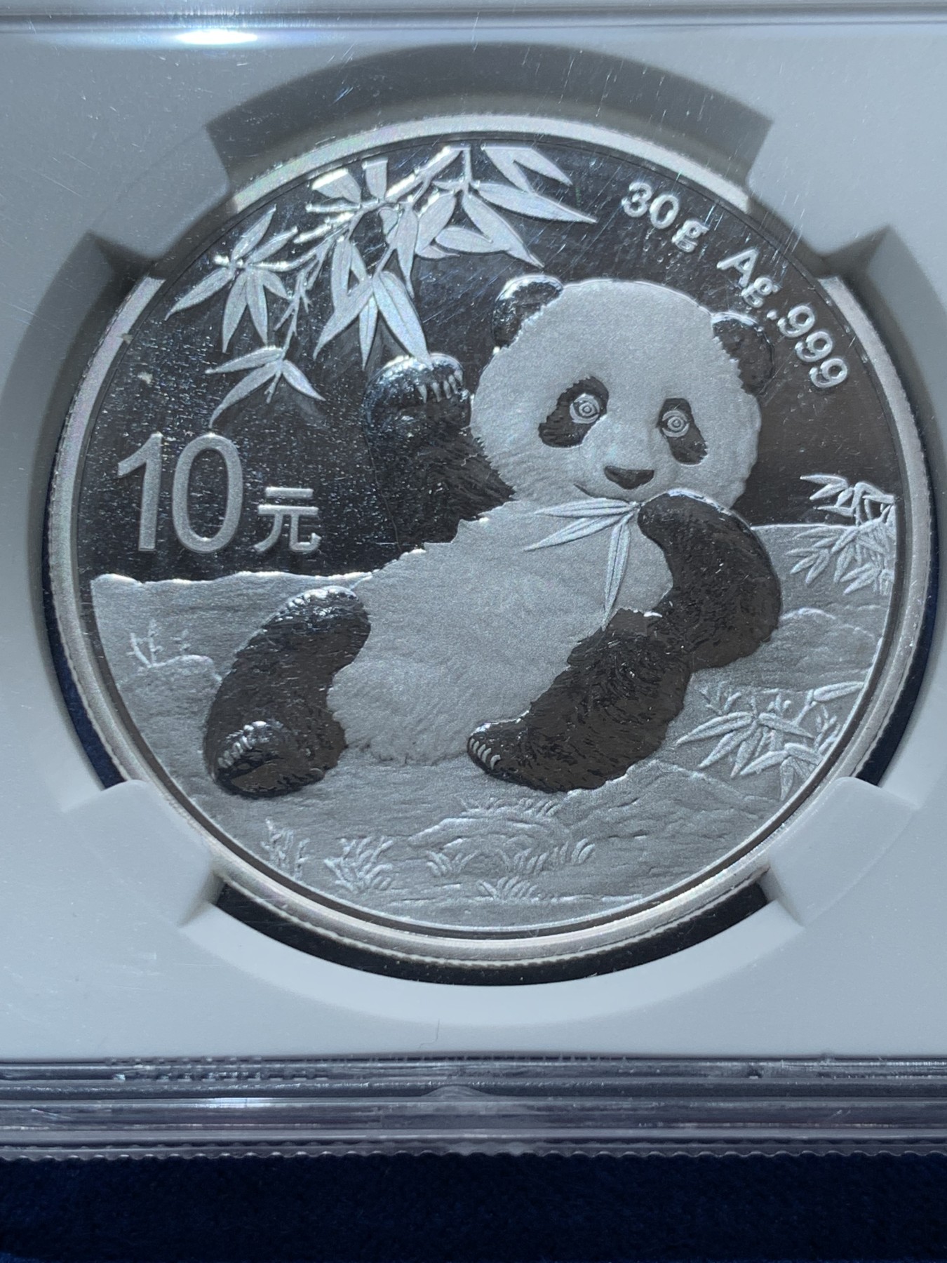 《竞宝斋》第260场-周日，周一，周二 3场连拍 (全场包邮) NGC MS70 中国 2020年熊猫10元银币 30克（含证书）