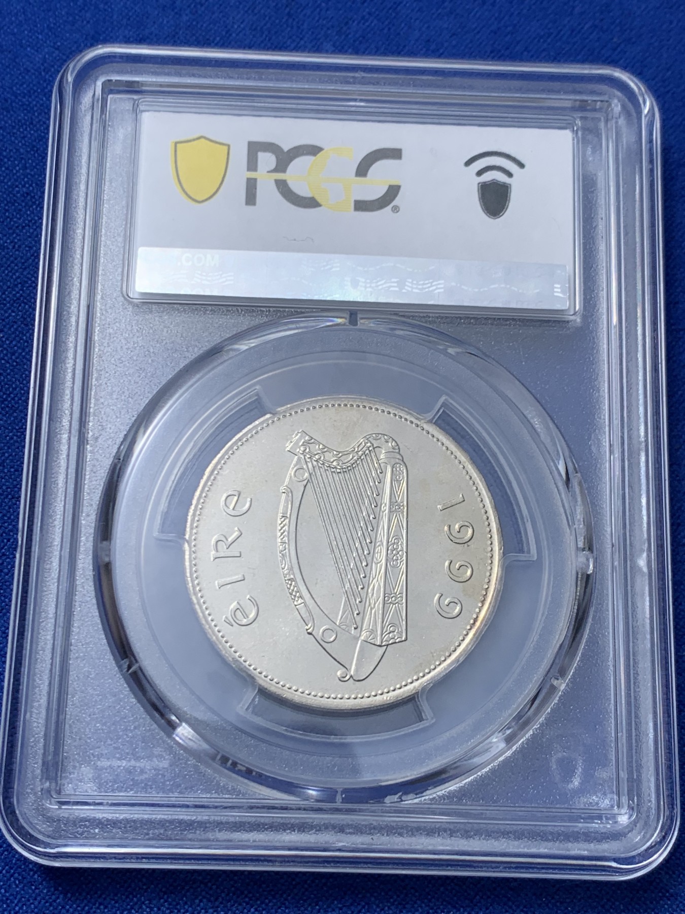 《竞宝斋》第260场-周日，周一，周二 3场连拍 (全场包邮) PCGS金盾 MS65 爱尔兰国宝麋鹿1999年1镑镍币