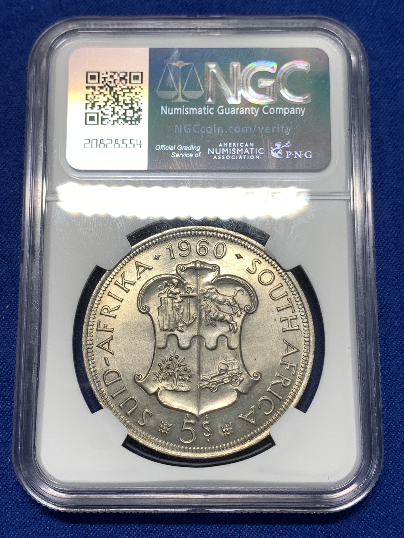 《竞宝斋》第260场-周日，周一，周二 3场连拍 (全场包邮) NGC UNCD 南非1960年50周年联盟大银币