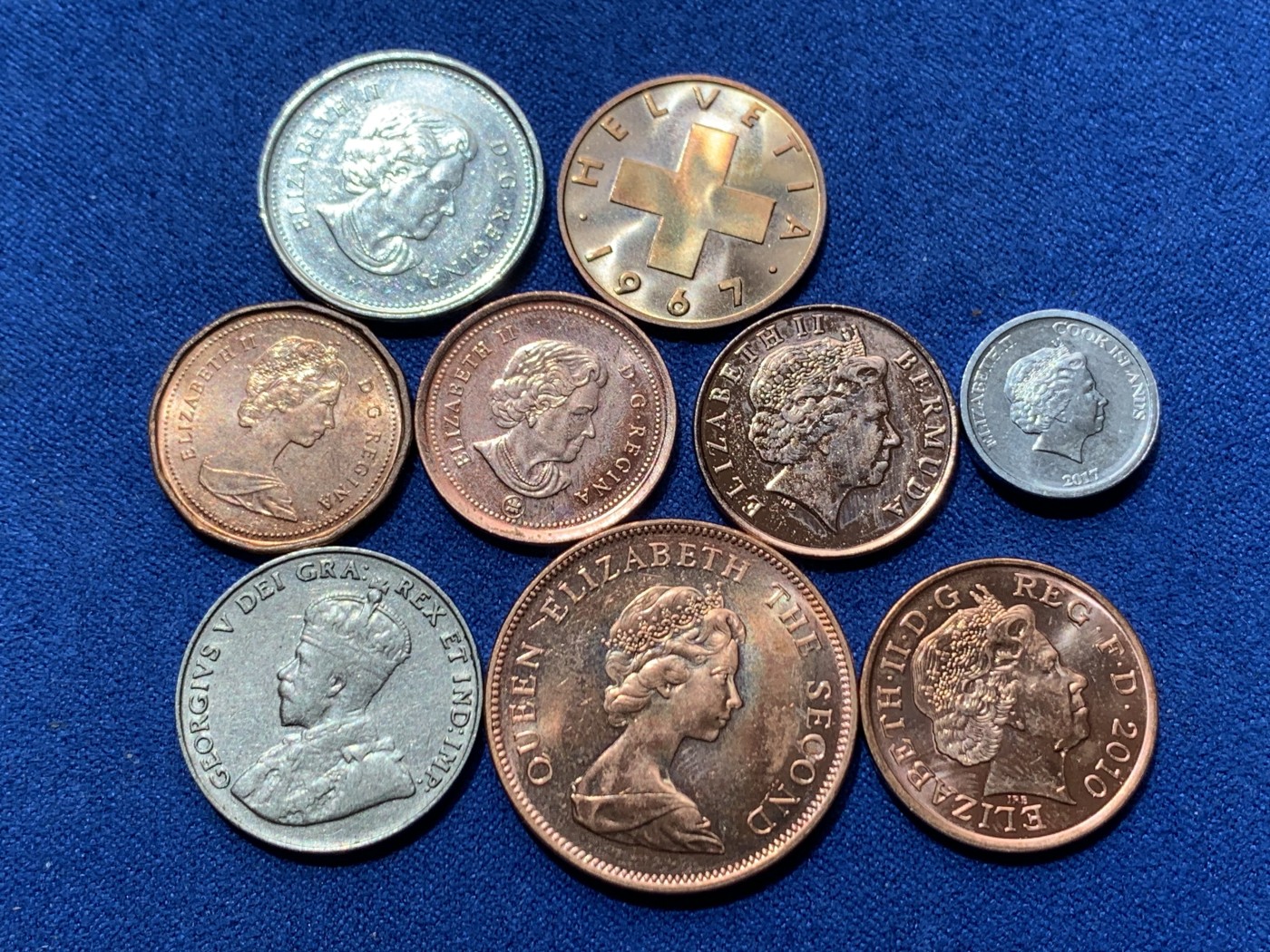 《竞宝斋》第260场-周日，周一，周二 3场连拍 (全场包邮) 9枚一组 英系散币