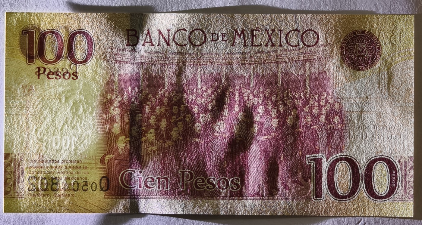 紫瑗钱币——第341期拍卖——纸币场 墨西哥 2017年 宪法颁布100周年 纪念钞 100比索 UNC