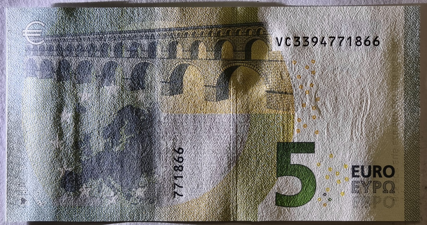 紫瑗钱币——第341期拍卖——纸币场 【双尾6】欧元 西班牙 2013年 加尔桥 5欧元 UNC