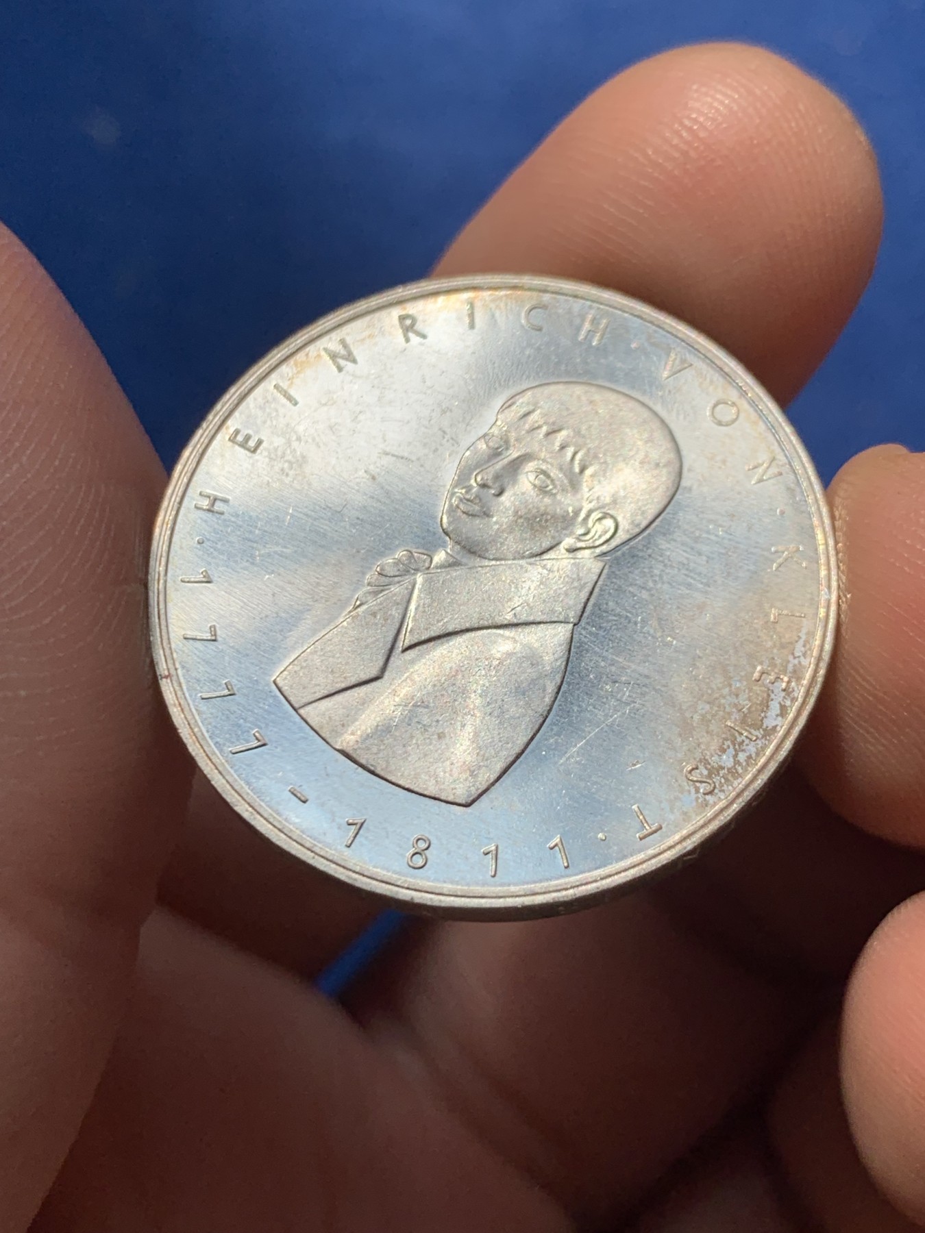 《竞宝斋》第260场-周日，周一，周二 3场连拍 (全场包邮) 西德1977年5马克精制纪念银币