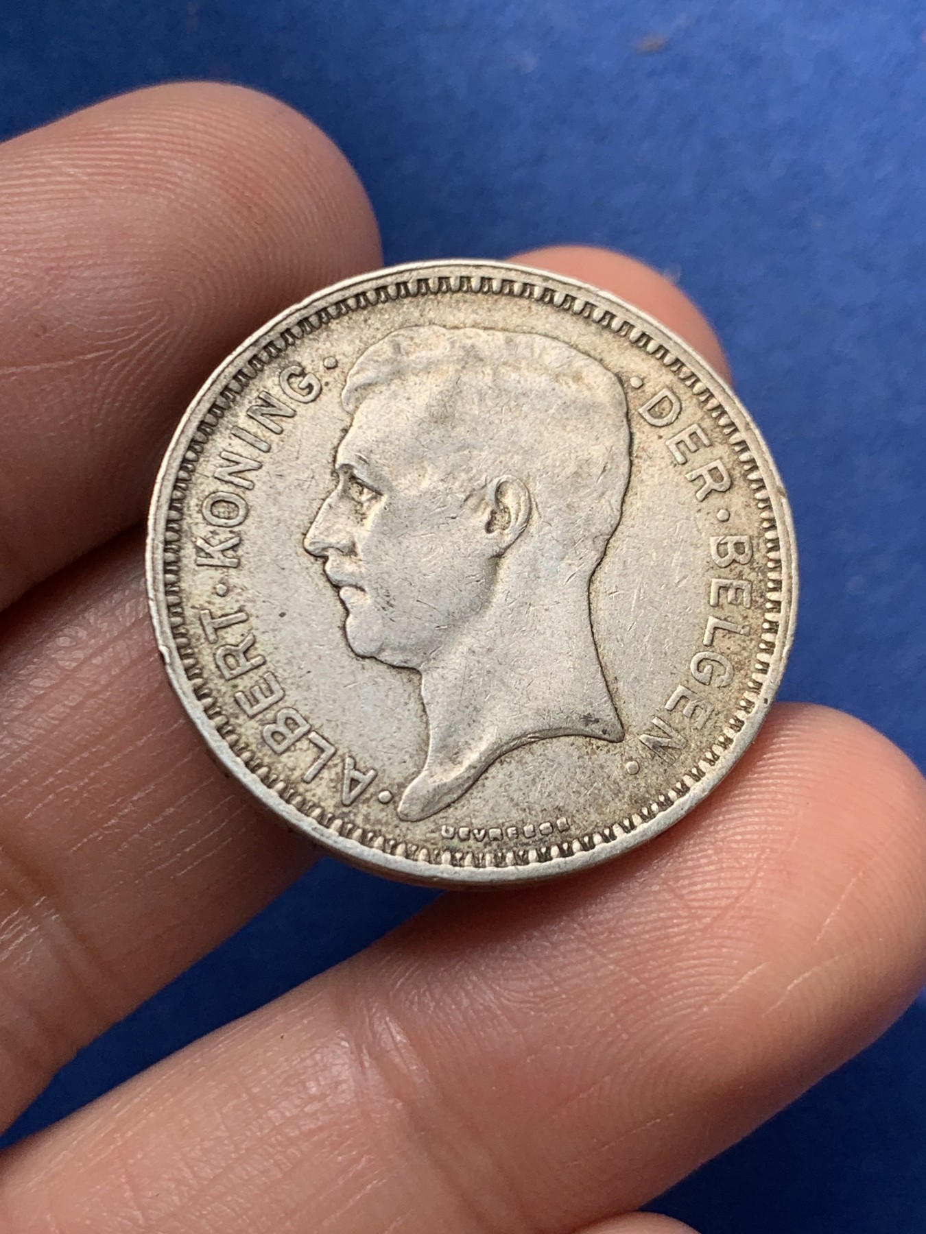 《竞宝斋》第260场-周日，周一，周二 3场连拍 (全场包邮) 比利时1934年20法郎老银币