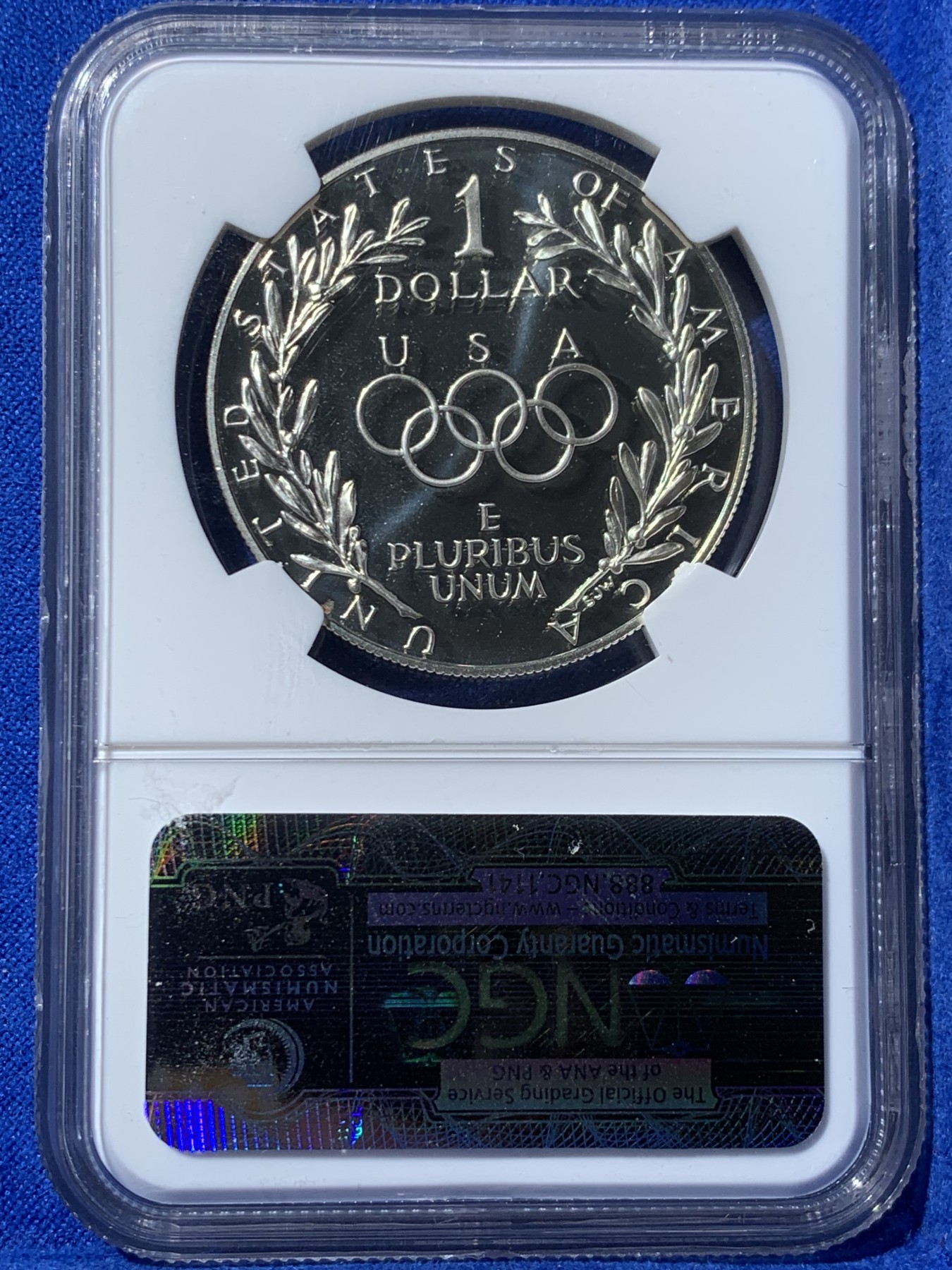 《竞宝斋》第260场-周日，周一，周二 3场连拍 (全场包邮) NGC PF69UC 美国1988年S版奥运1美元大银币