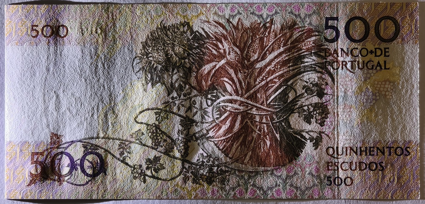 紫瑗钱币——第341期拍卖——纸币场 【双尾4】葡萄牙 1993年 10月4日 莫西尼奥 500埃斯库多 UNC