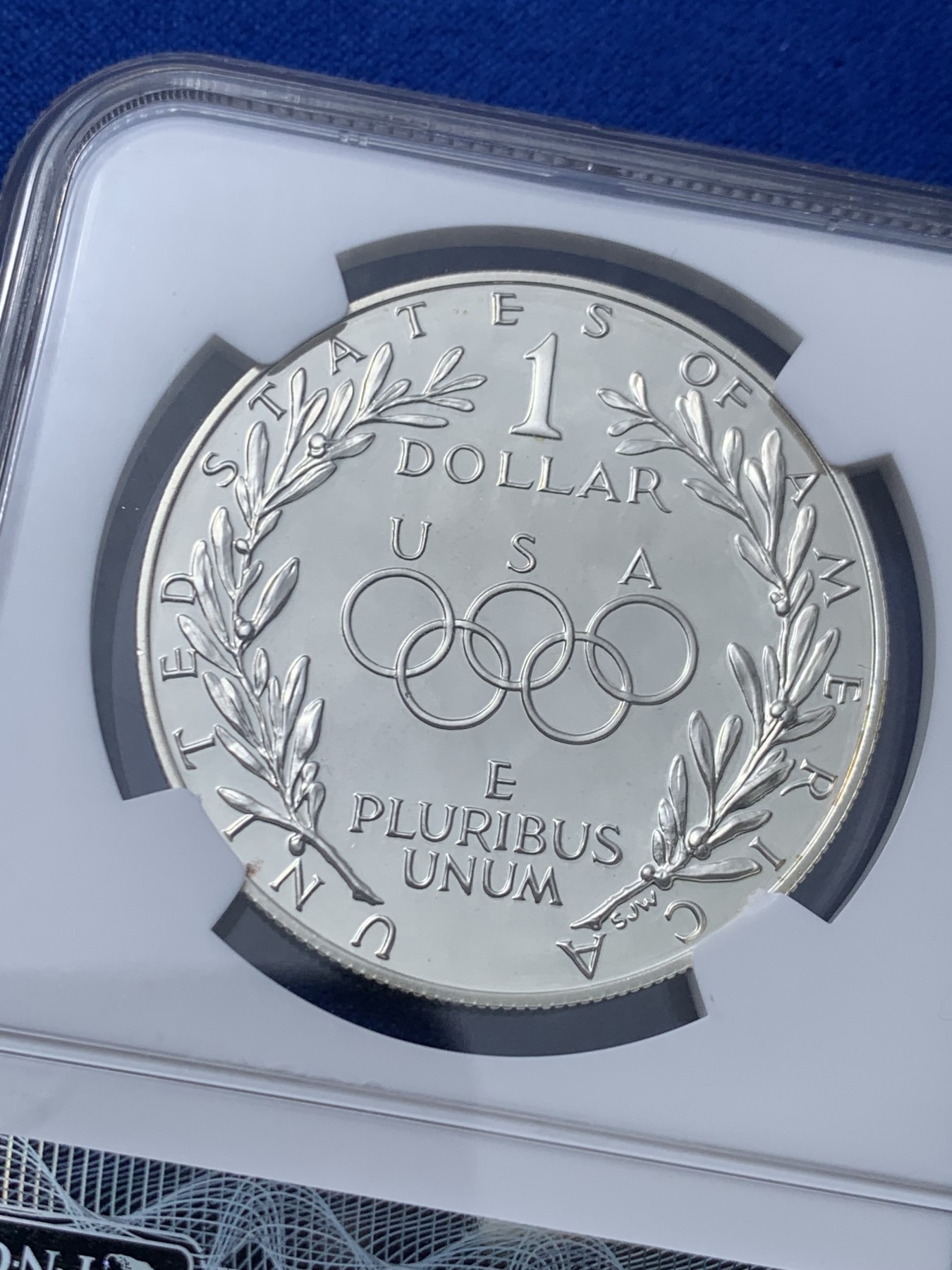 《竞宝斋》第260场-周日，周一，周二 3场连拍 (全场包邮) NGC PF69UC 美国1988年S版奥运1美元大银币