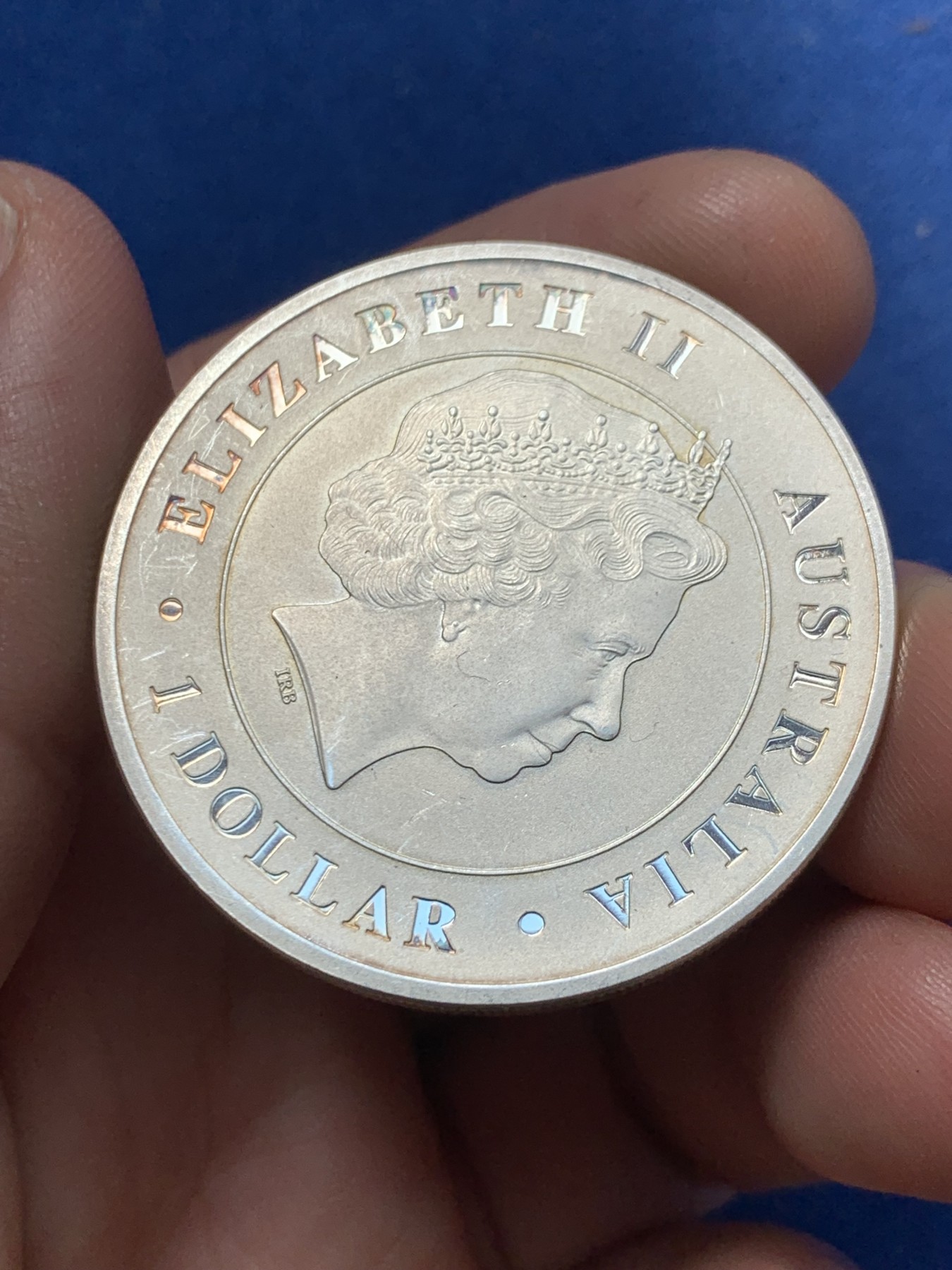 《竞宝斋》第260场-周日，周一，周二 3场连拍 (全场包邮) 2014年澳洲咸水鳄一盎司投资银币 999银