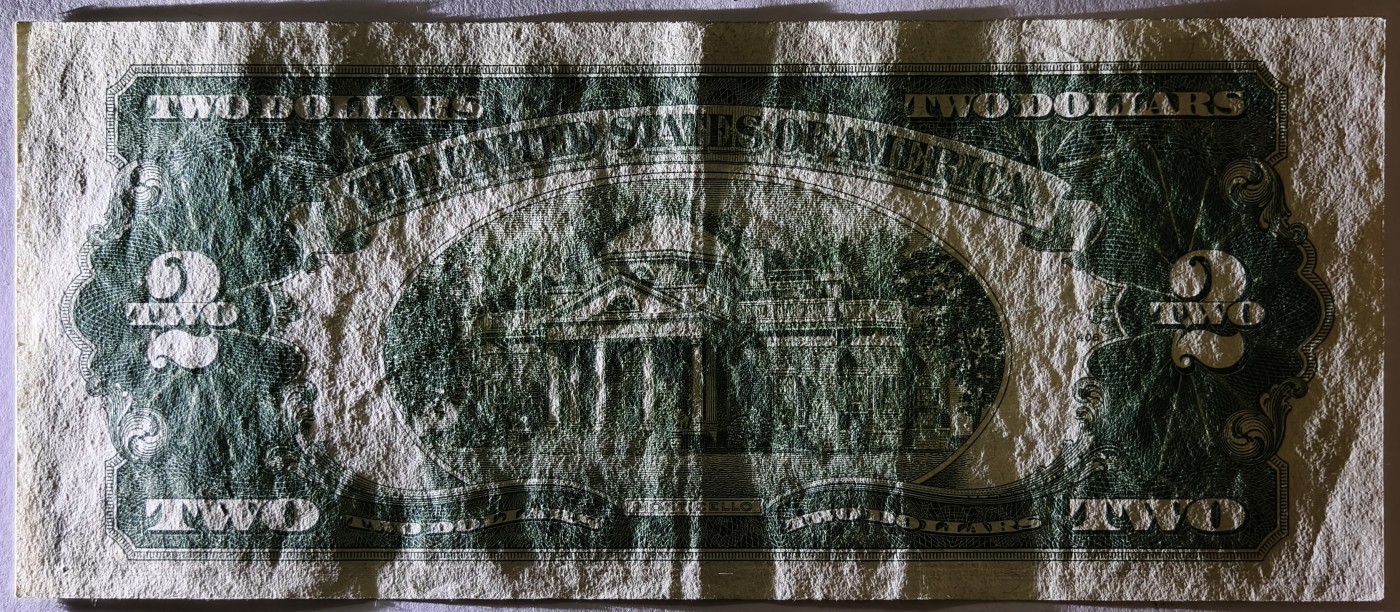 紫瑗钱币——第341期拍卖——纸币场 美国 1953年 A序列 托马斯·杰斐逊 2美元 红印 政府券 AU