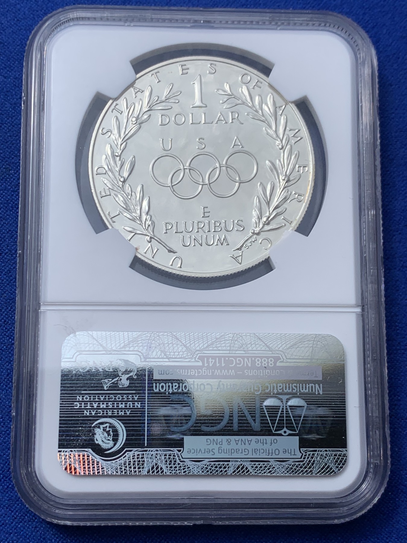 《竞宝斋》第260场-周日，周一，周二 3场连拍 (全场包邮) NGC PF69UC 美国1988年S版奥运1美元大银币
