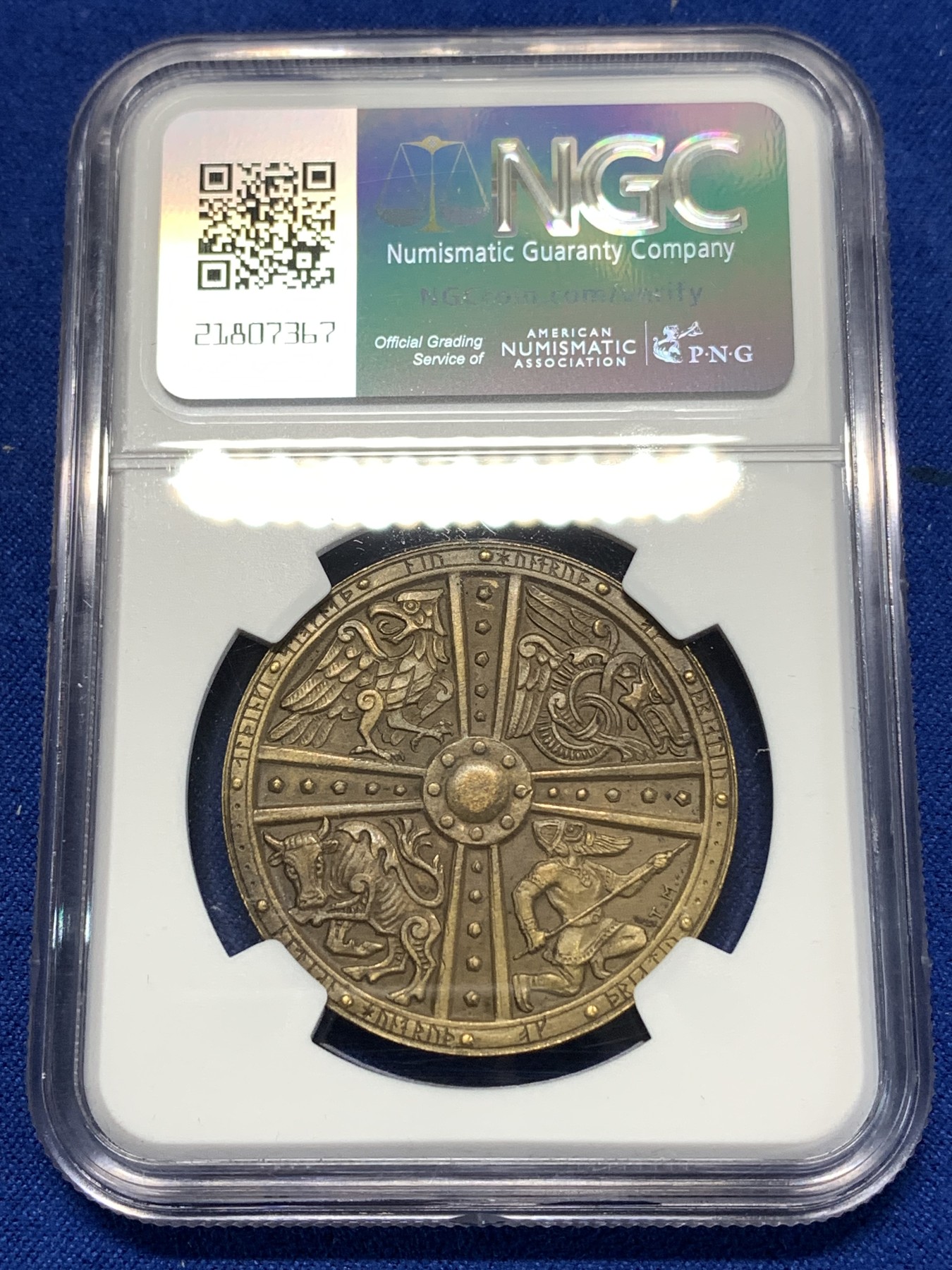 《竞宝斋》第260场-周日，周一，周二 3场连拍 (全场包邮) NGC MS63 冰岛1930年冰岛千年议会纪念2克朗铜币，收录于克劳斯世界珍惜币目录