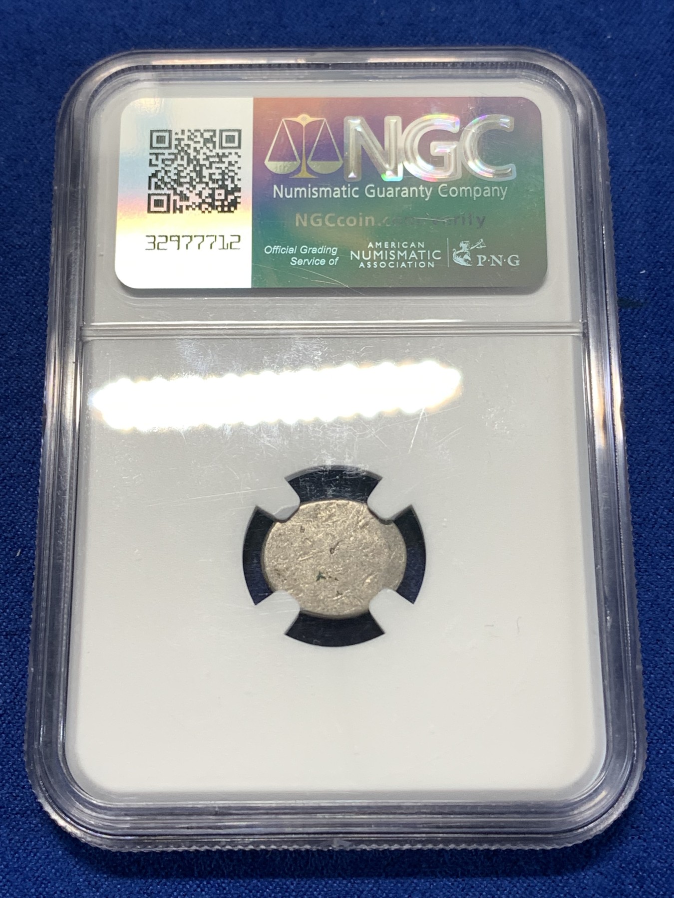 《竞宝斋》第261场-周日，周一，周二 3场连拍 (全场包邮) NGC AU50 1847-60柬埔寨金边王朝小鸟打制银币