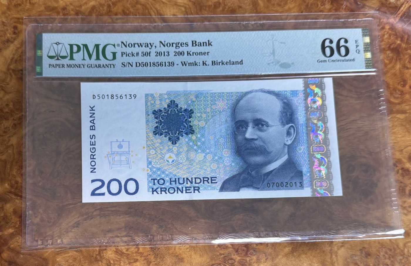 Chase Auction 第28期 - - 外钞、民国钞和人民币混合场！ 2013年挪威200克朗，PMG66！