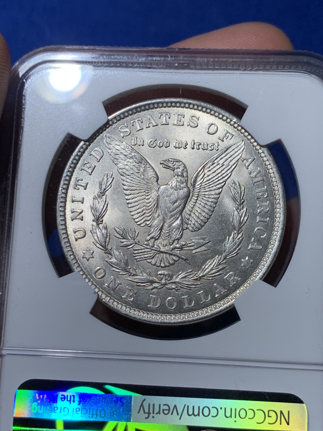 《竞宝斋》第261场-周日，周一，周二 3场连拍 (全场包邮) NGC MS63 美国1921年摩根银币