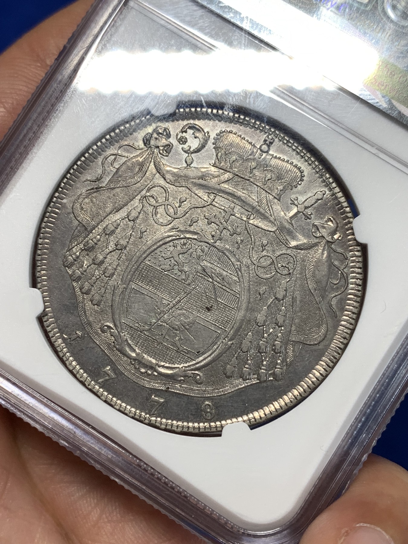 《竞宝斋》第261场-周日，周一，周二 3场连拍 (全场包邮) NGC AUD 1778年奥地利萨尔茨堡1泰勒银币