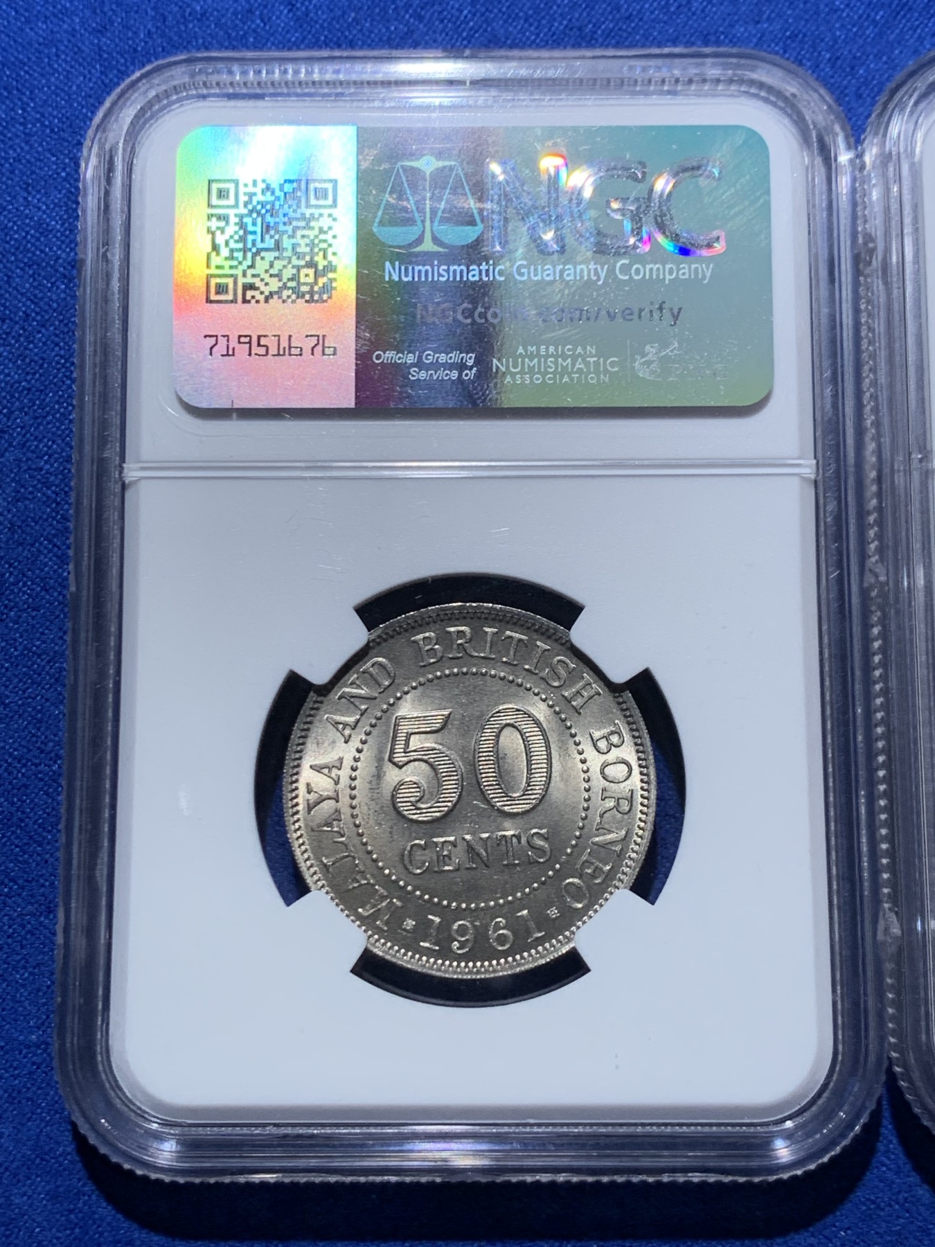 《竞宝斋》第261场-周日，周一，周二 3场连拍 (全场包邮) 3枚一组 NGC MS64-65 英属马来亚10C 20C 50C