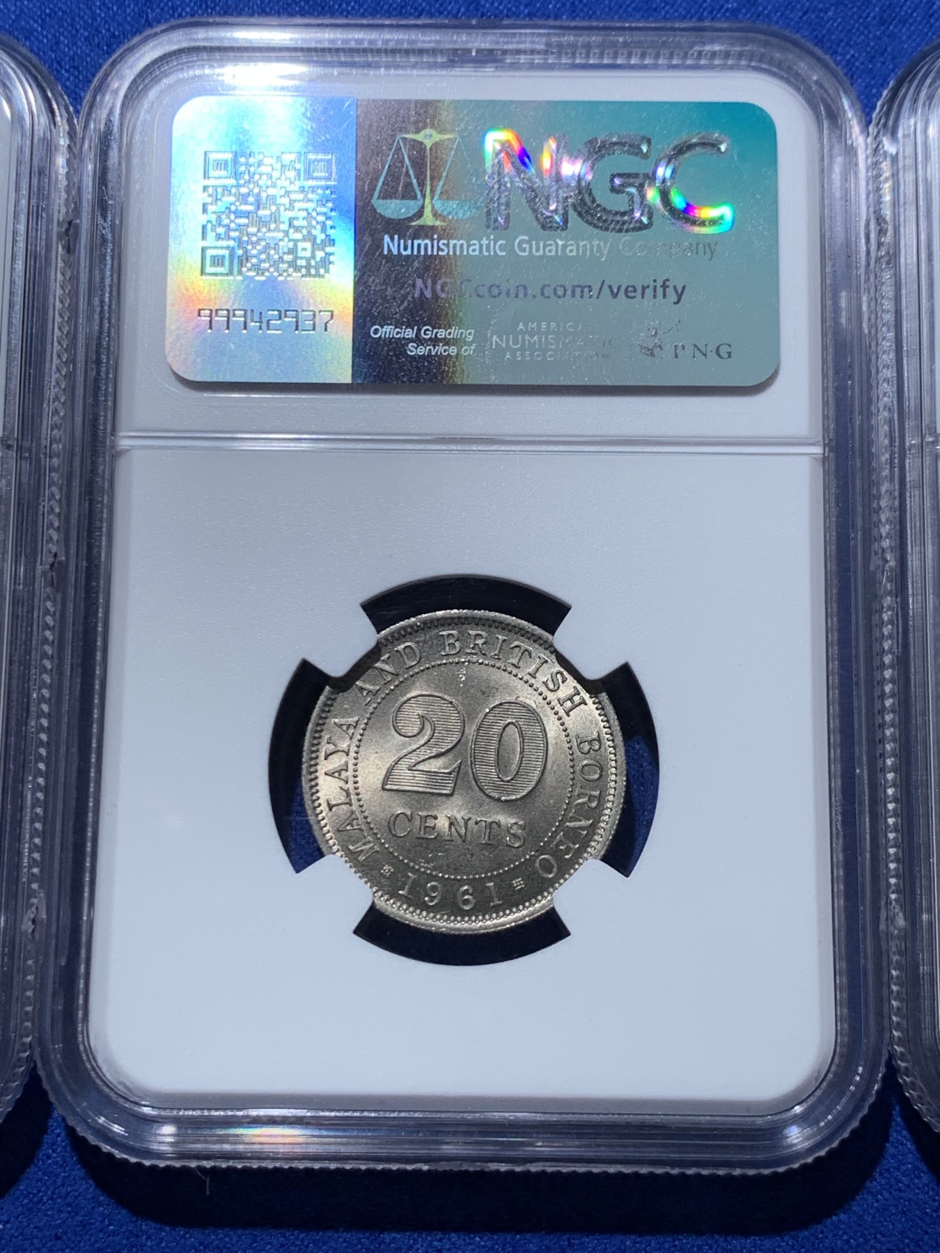 《竞宝斋》第261场-周日，周一，周二 3场连拍 (全场包邮) 3枚一组 NGC MS64-65 英属马来亚10C 20C 50C