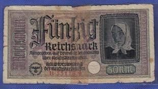 德国1939年至1945年50马克 无47 欧洲纸币 品相如图 稀少 - 德国1939年至1945年50马克 无47 欧洲纸币 品相如图 稀少