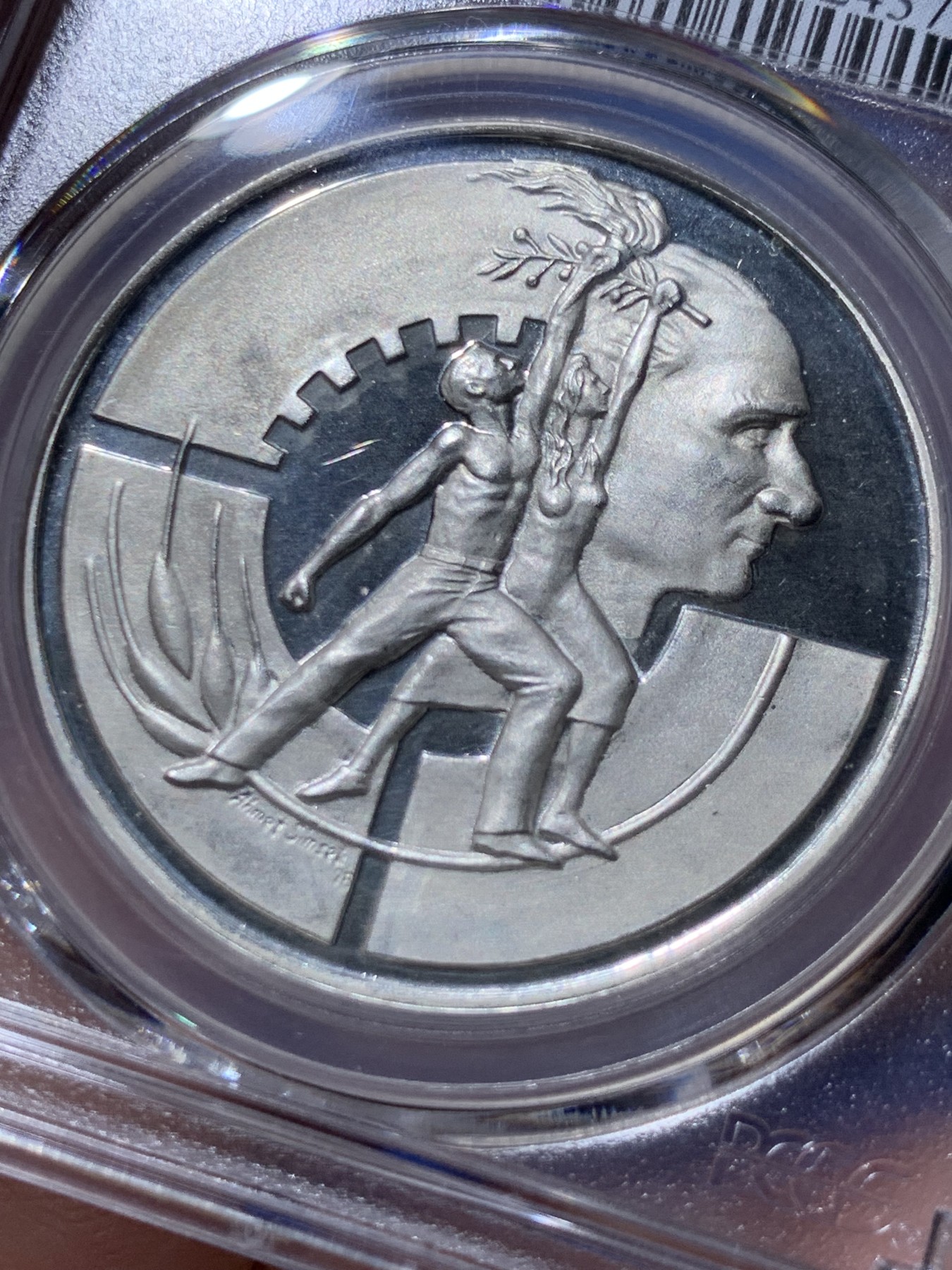 《竞宝斋》第261场-周日，周一，周二 3场连拍 (全场包邮) 亚军分 PCGS PR67DCAM 土耳其1998年共和国建立75周年精制纪念银币，国父凯末尔头像，铸造量3500枚