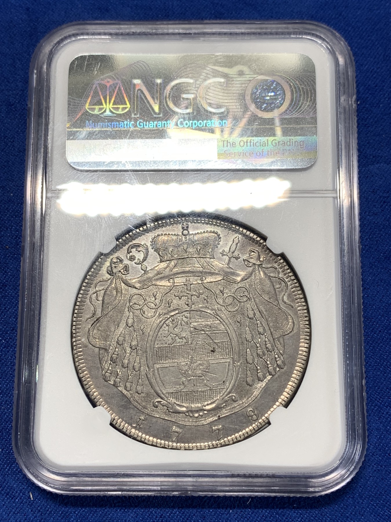 《竞宝斋》第261场-周日，周一，周二 3场连拍 (全场包邮) NGC AUD 1778年奥地利萨尔茨堡1泰勒银币