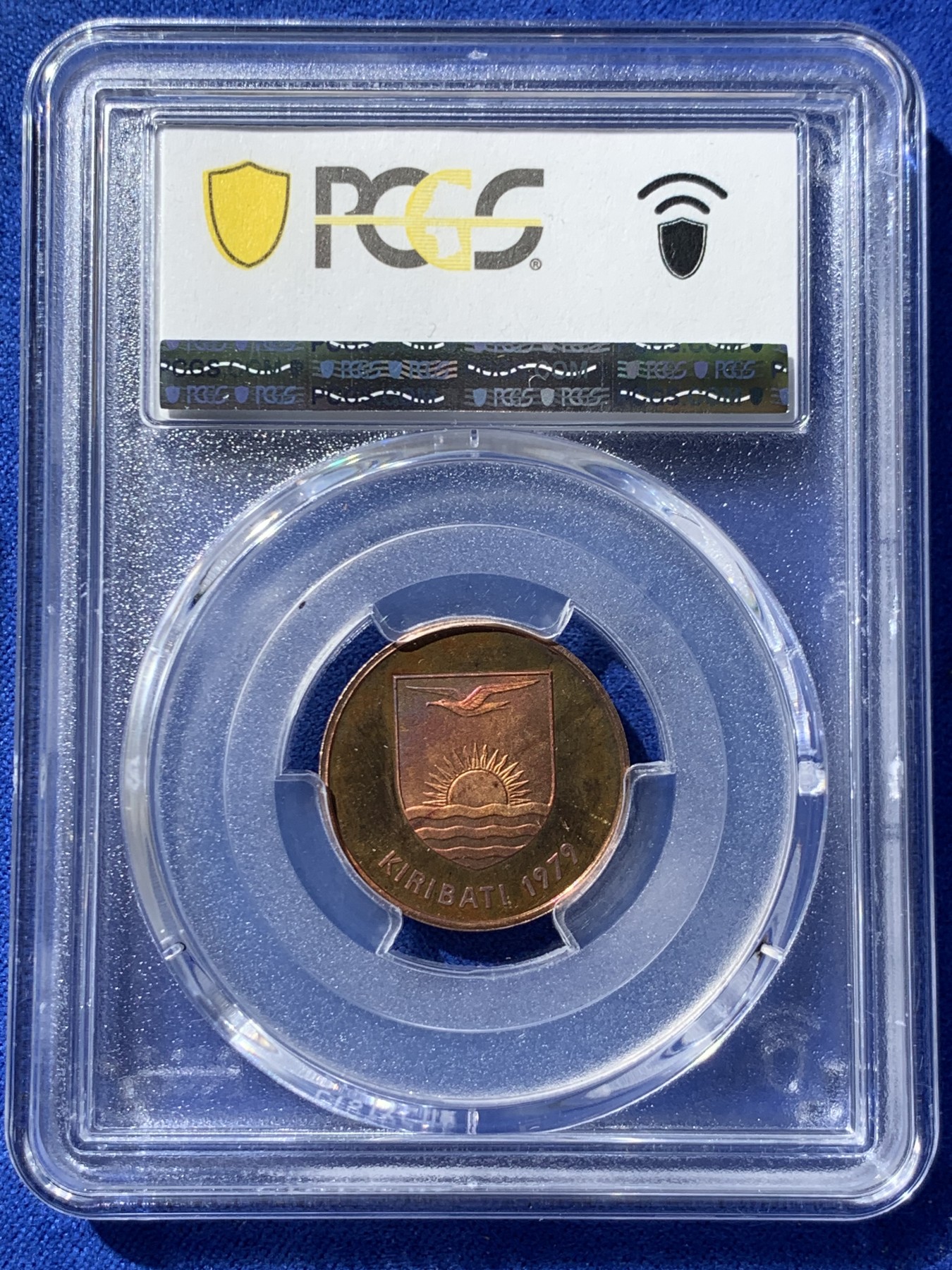 《竞宝斋》第261场-周日，周一，周二 3场连拍 (全场包邮) PCGS金盾 PR67DCAM 基里巴斯1979年2分精制铜币