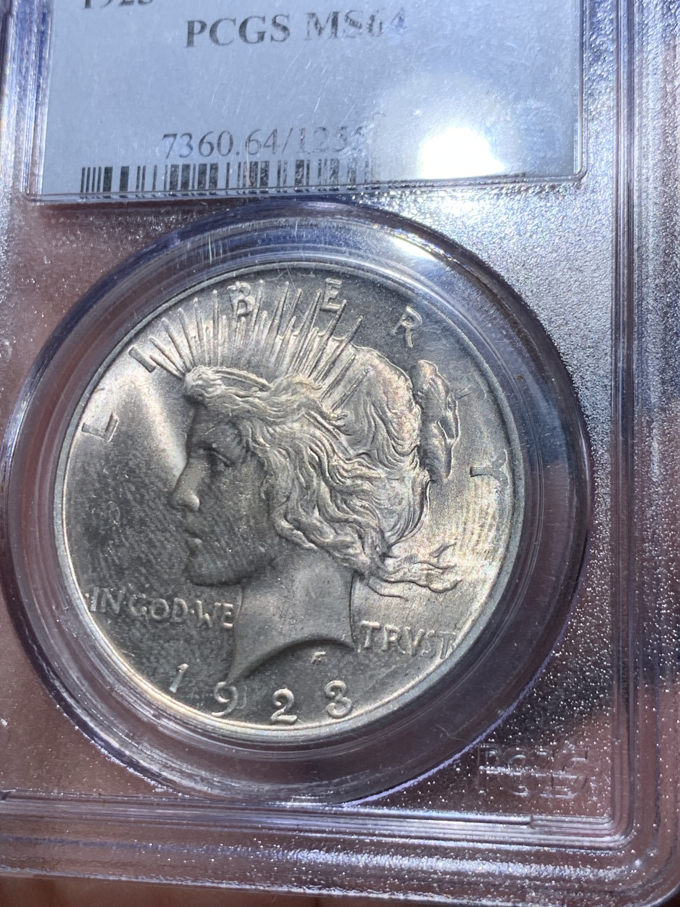 《竞宝斋》第261场-周日，周一，周二 3场连拍 (全场包邮) PCGS MS64 美国1923年和平银元P版