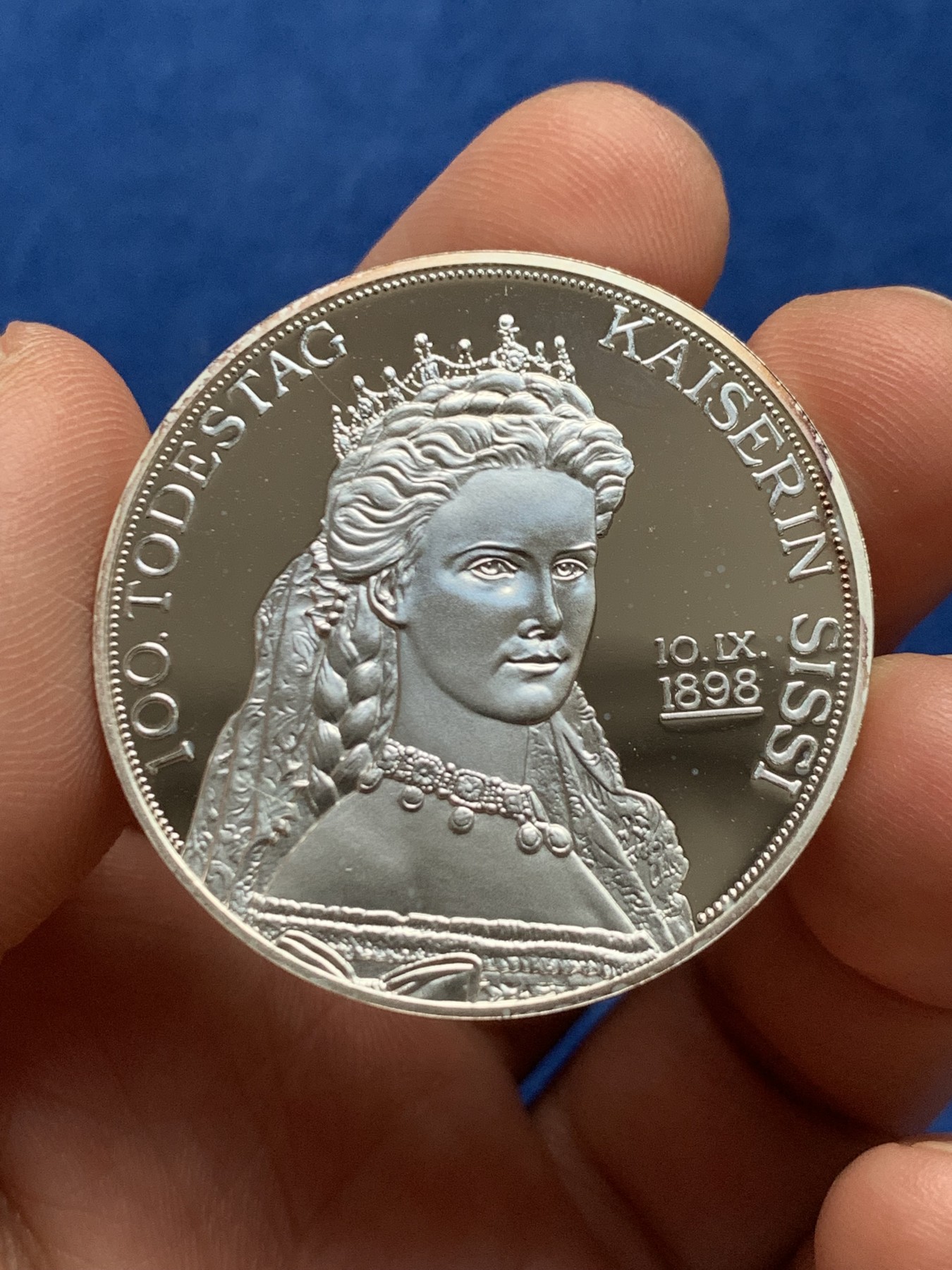 《竞宝斋》第261场-周日，周一，周二 3场连拍 (全场包邮) 奥地利2000年12.5欧 茜茜公主精制纪念银章 少见 925银 奥地利造币厂铸造