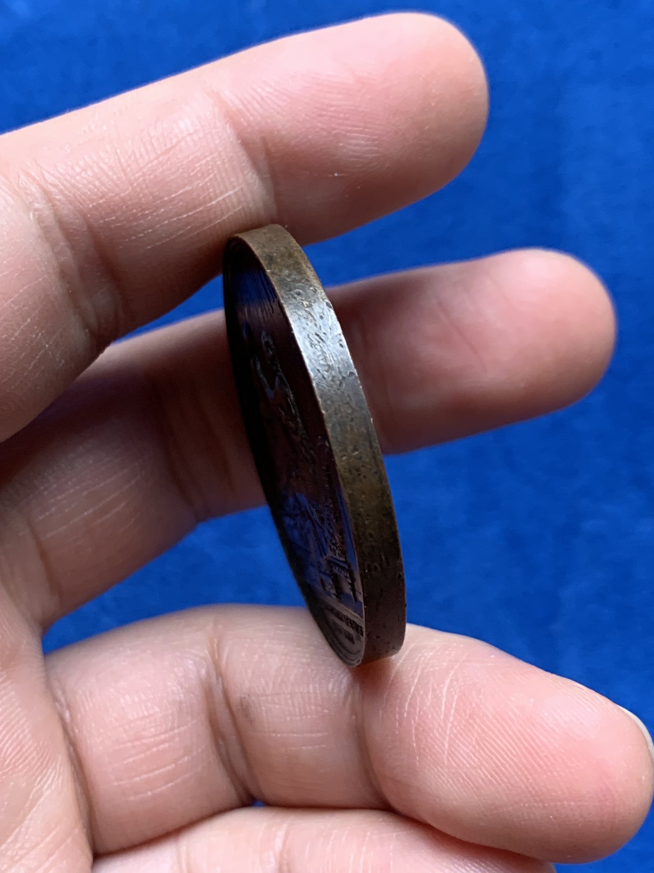 《竞宝斋》第261场-周日，周一，周二 3场连拍 (全场包邮) 法国1820年亨利尚博尔伯爵出生铜制纪念章