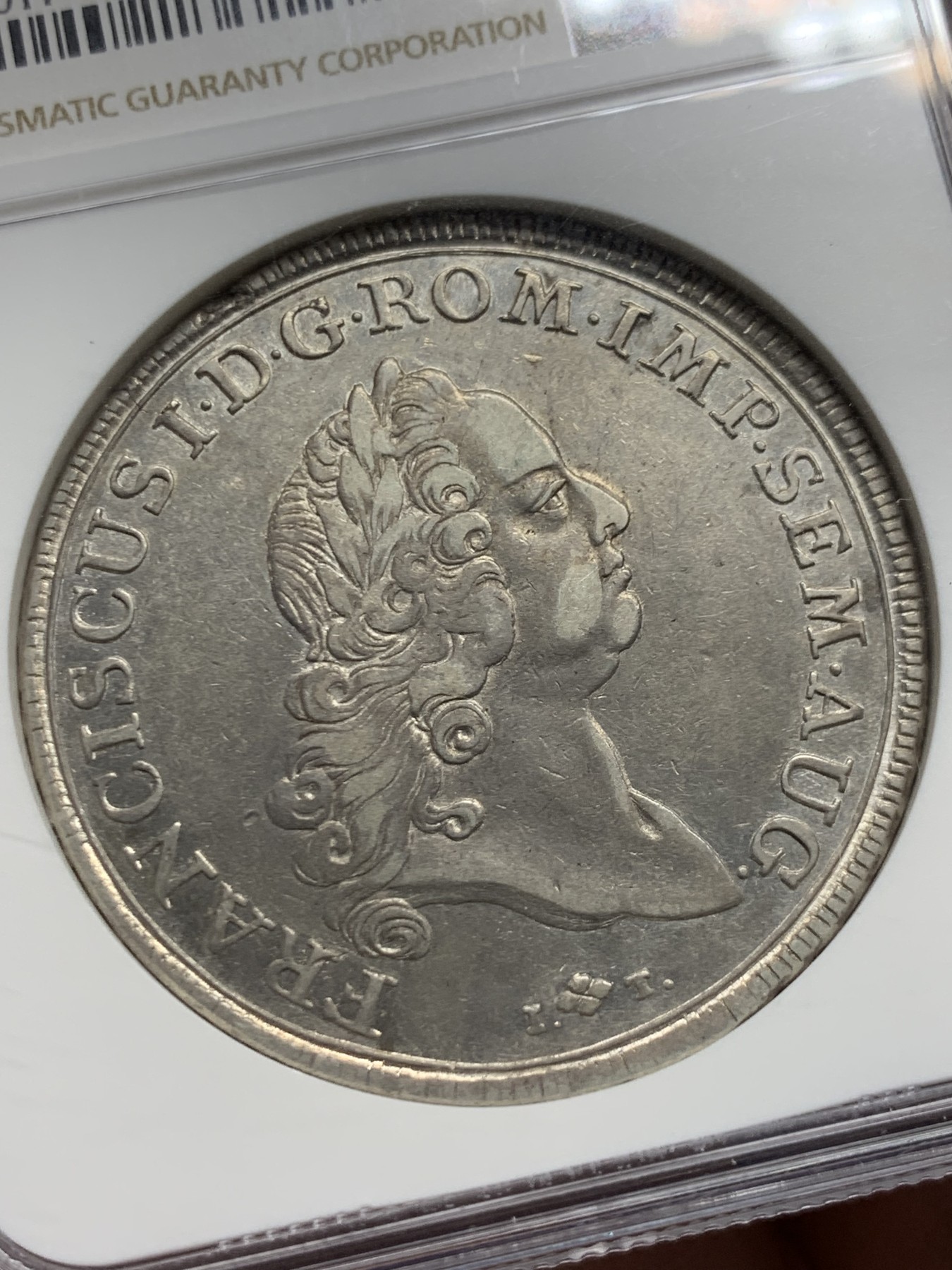 《竞宝斋》第261场-周日，周一，周二 3场连拍 (全场包邮) NGC AUD 1765年德国奥格斯堡1泰勒银币 背逆 这个少见城邦与年份