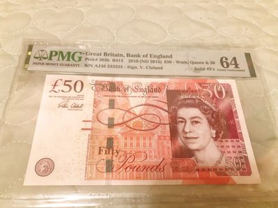 【三泉🏦Quan Se】拍卖第二十三期⚖️ - 【PMG64】英格兰2010年50镑全同3