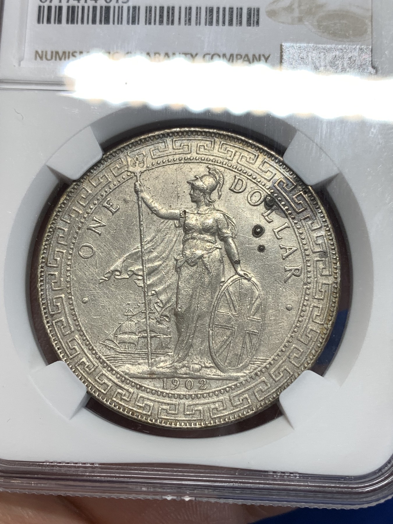 《竞宝斋》第261场-周日，周一，周二 3场连拍 (全场包邮) NGC AUD 1902 站洋 正面细节清晰 背面五彩包浆非常漂亮 细节见图