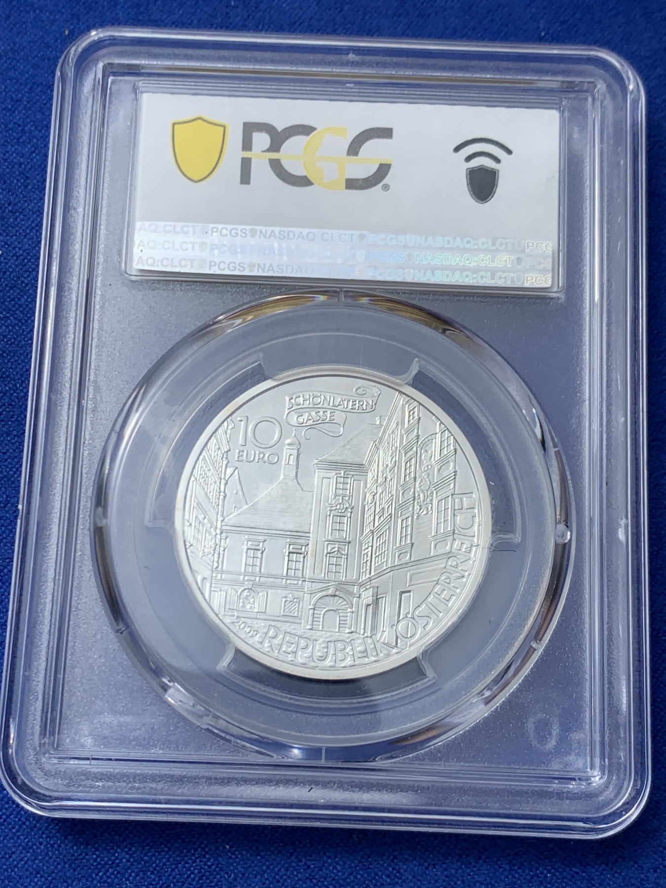 《竞宝斋》第261场-周日，周一，周二 3场连拍 (全场包邮) PCGS PR69DCAM 奥地利2009年发行古代神话巴吉里斯克蜥蜴10欧精制币（克劳斯获奖2011年最受欢迎银币）