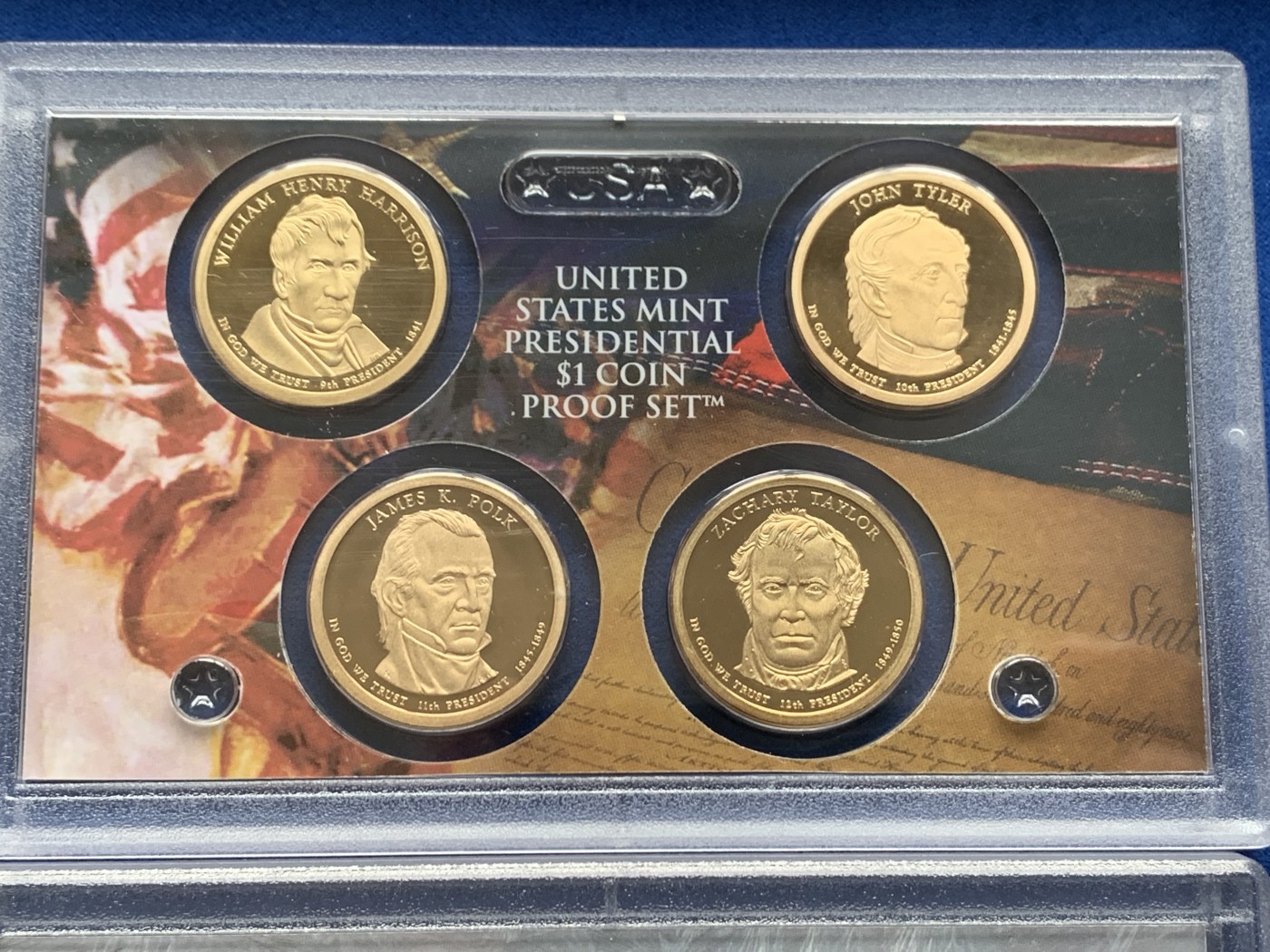 《竞宝斋》第261场-周日，周一，周二 3场连拍 (全场包邮) 4套一组 美国2009年精制套币