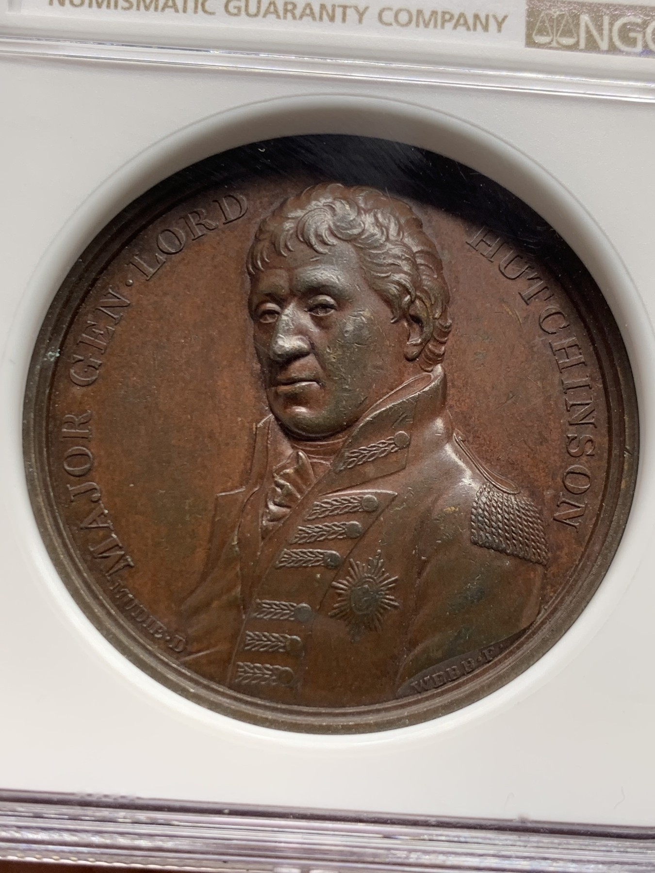 《竞宝斋》第261场-周日，周一，周二 3场连拍 (全场包邮) NGC MS61BN 英国 1820 埃及 哈钦森与埃及贝伊缔结条约 纪念铜章 极少品种