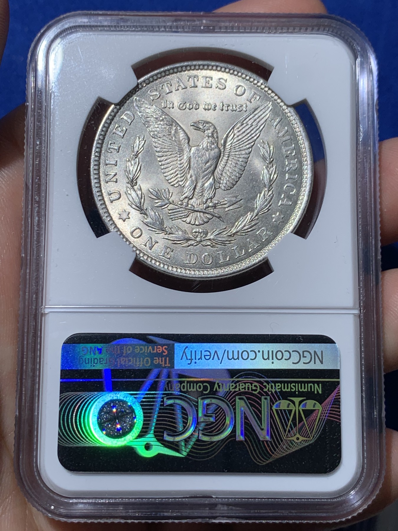 《竞宝斋》第261场-周日，周一，周二 3场连拍 (全场包邮) NGC MS63 美国1921年摩根银币