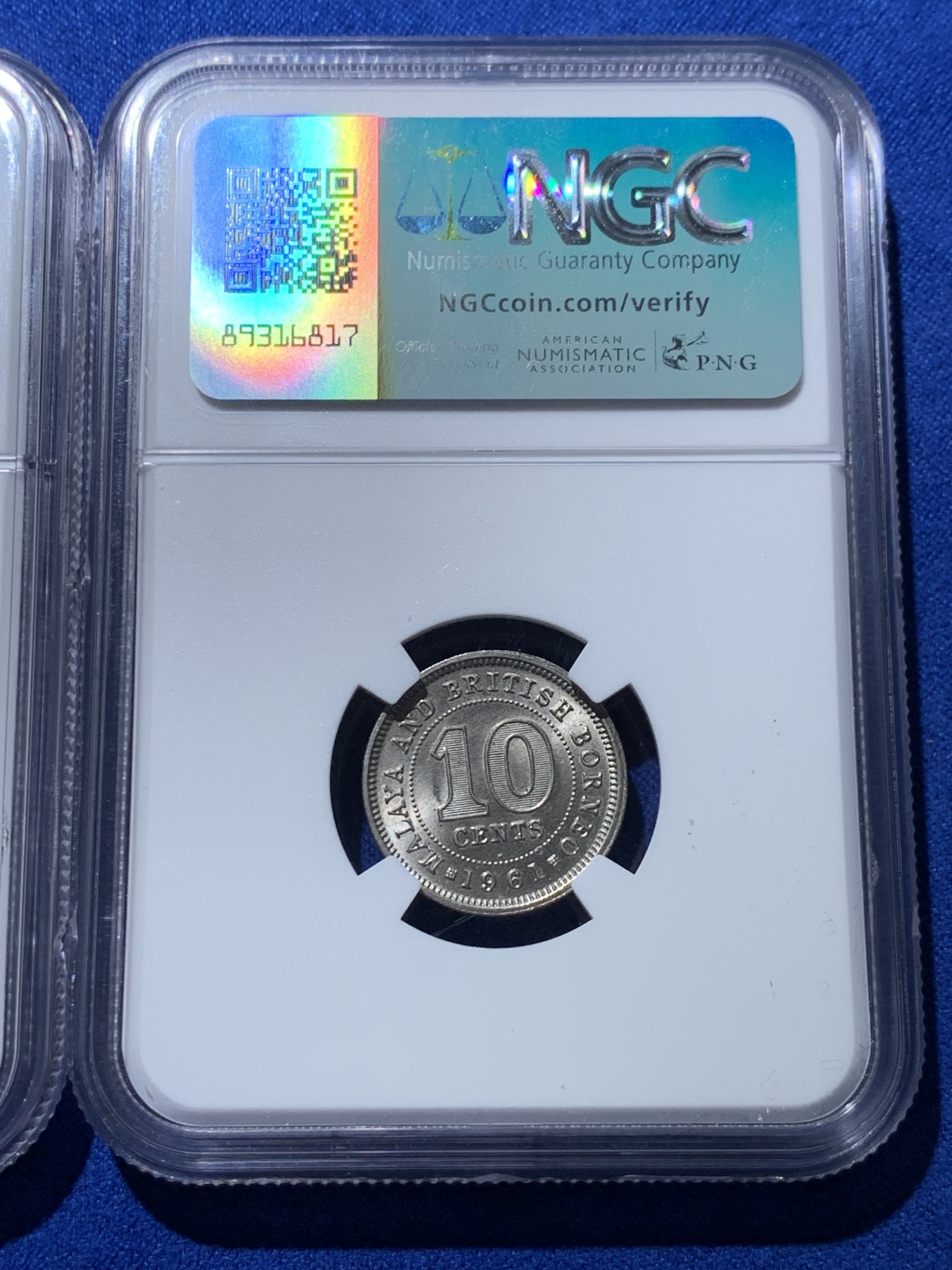 《竞宝斋》第261场-周日，周一，周二 3场连拍 (全场包邮) 3枚一组 NGC MS64-65 英属马来亚10C 20C 50C