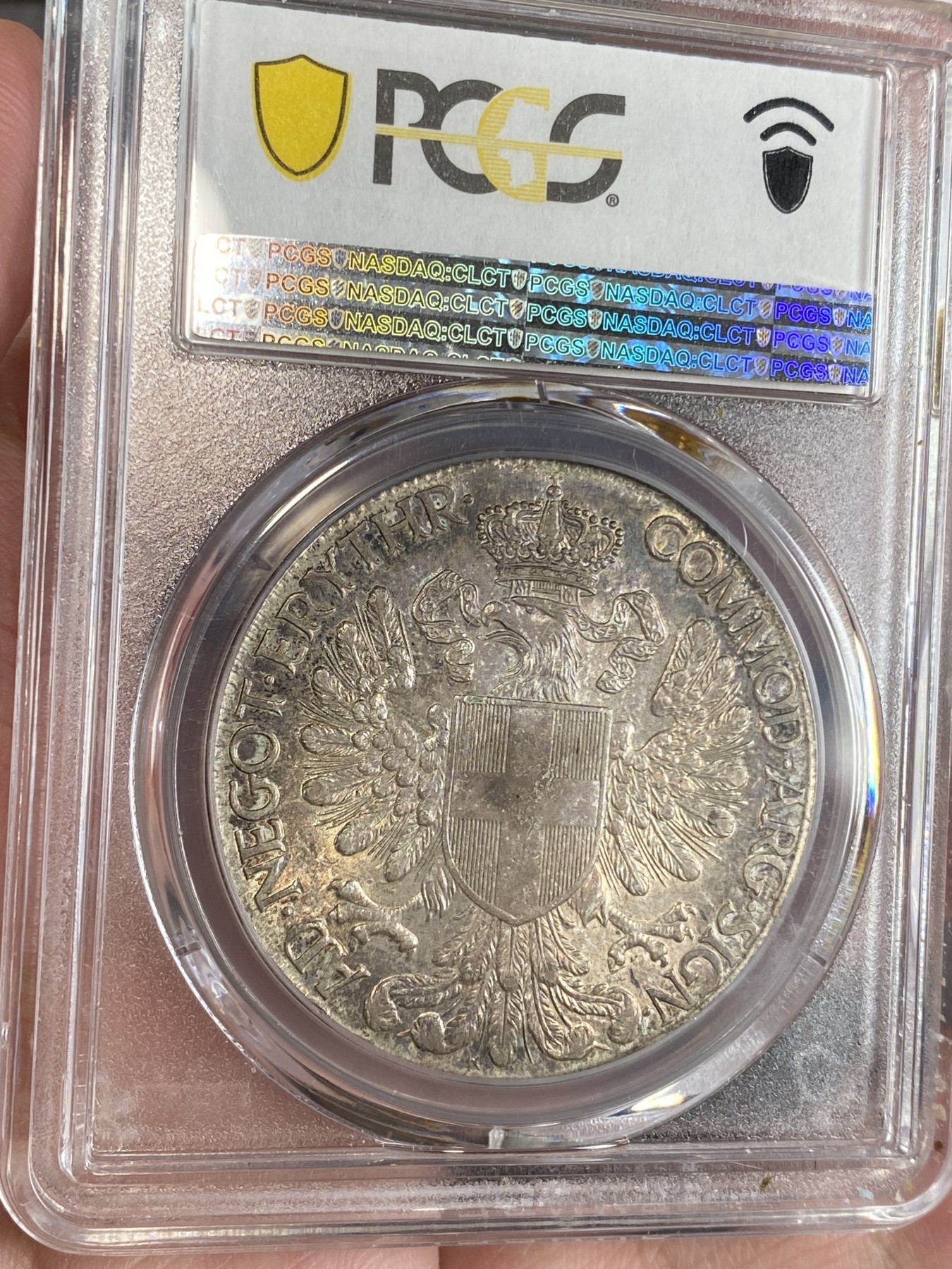 万国钱币拍卖第024期（诸神之战） PCGS MS62 1918年意属厄立特里亚1泰勒 意大利名誉品种 金彩环绕 实物状态非常炸裂 15年HA同分成交价2100美金