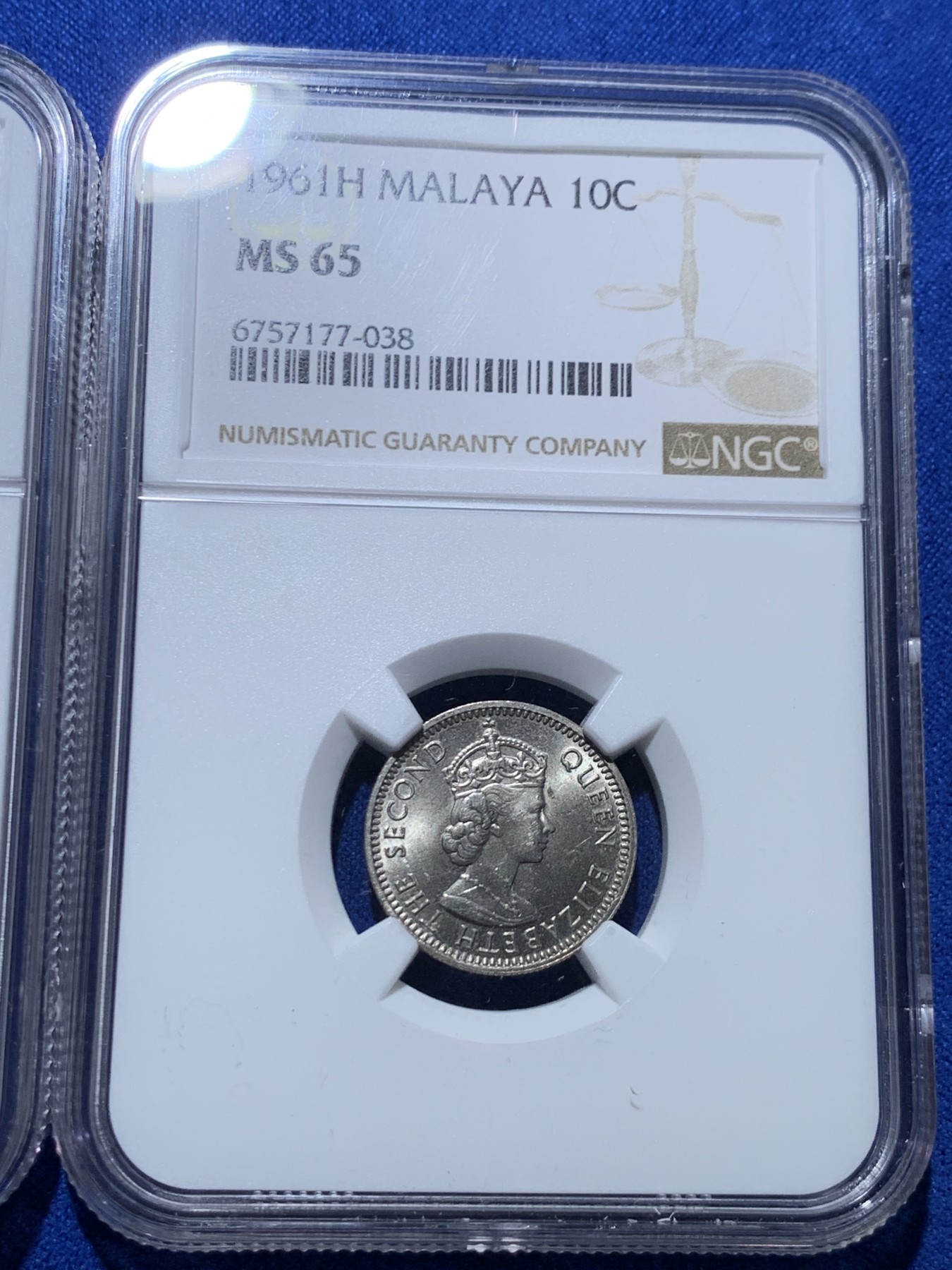 《竞宝斋》第261场-周日，周一，周二 3场连拍 (全场包邮) 3枚一组 NGC MS64-65 英属马来亚10C 20C 50C