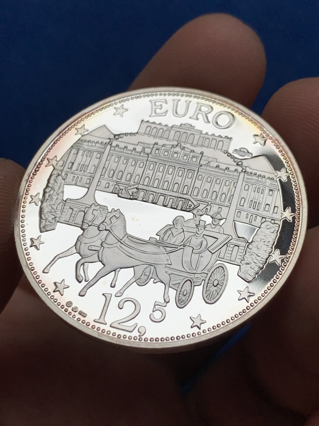 《竞宝斋》第261场-周日，周一，周二 3场连拍 (全场包邮) 奥地利2000年12.5欧 茜茜公主精制纪念银章 少见 925银 奥地利造币厂铸造