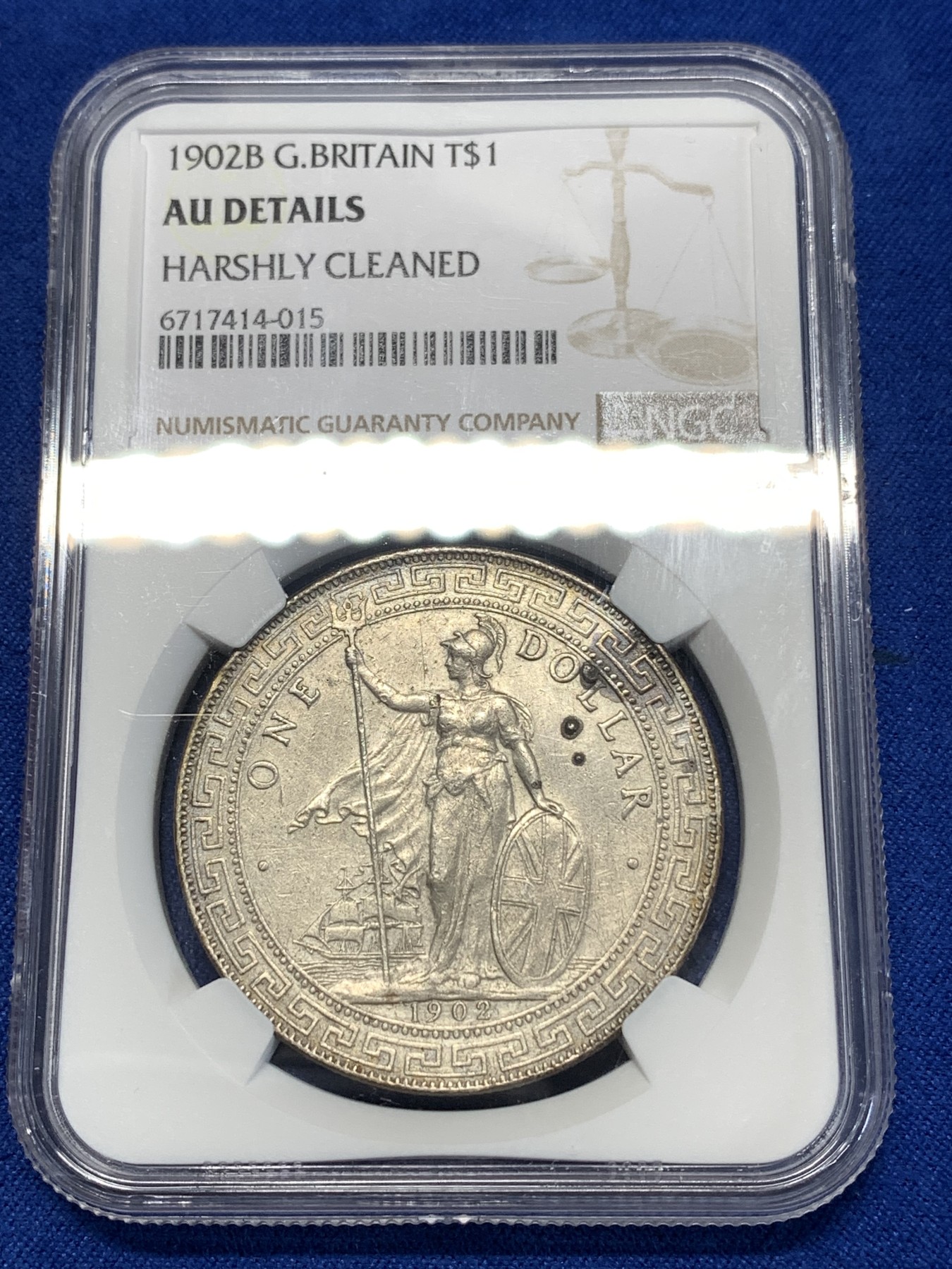 《竞宝斋》第261场-周日，周一，周二 3场连拍 (全场包邮) NGC AUD 1902 站洋 正面细节清晰 背面五彩包浆非常漂亮 细节见图