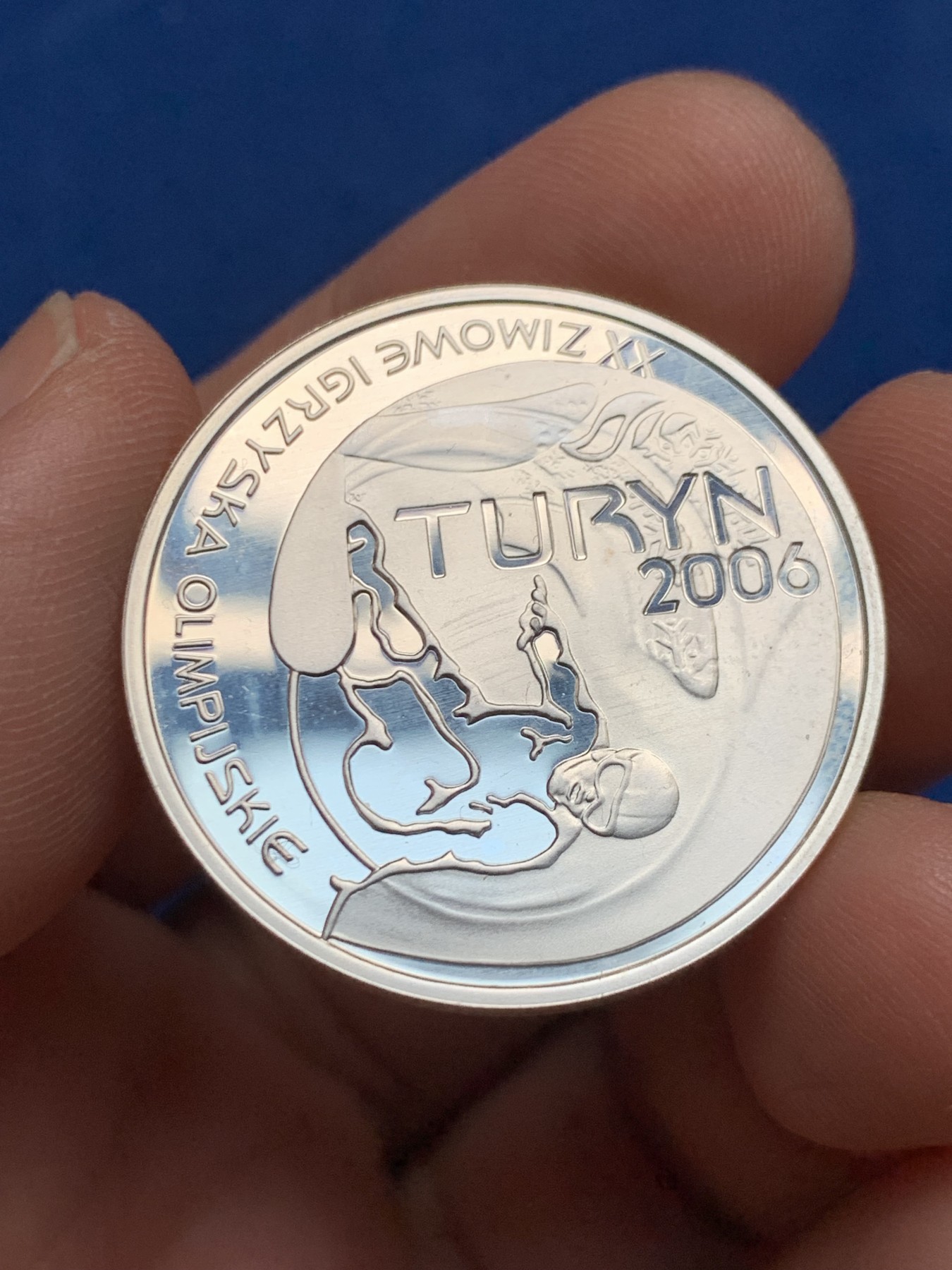 《竞宝斋》第261场-周日，周一，周二 3场连拍 (全场包邮) 2006年都灵奥运会纪念 波兰10兹罗纪念银币