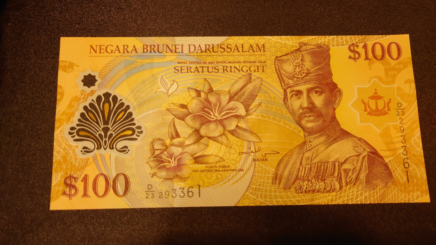 【世界钱币】精选微拍第102期暨2024年第13期  部分卖剩货品继续拍 2013年文莱100林吉特 全新绝品无47尾号361