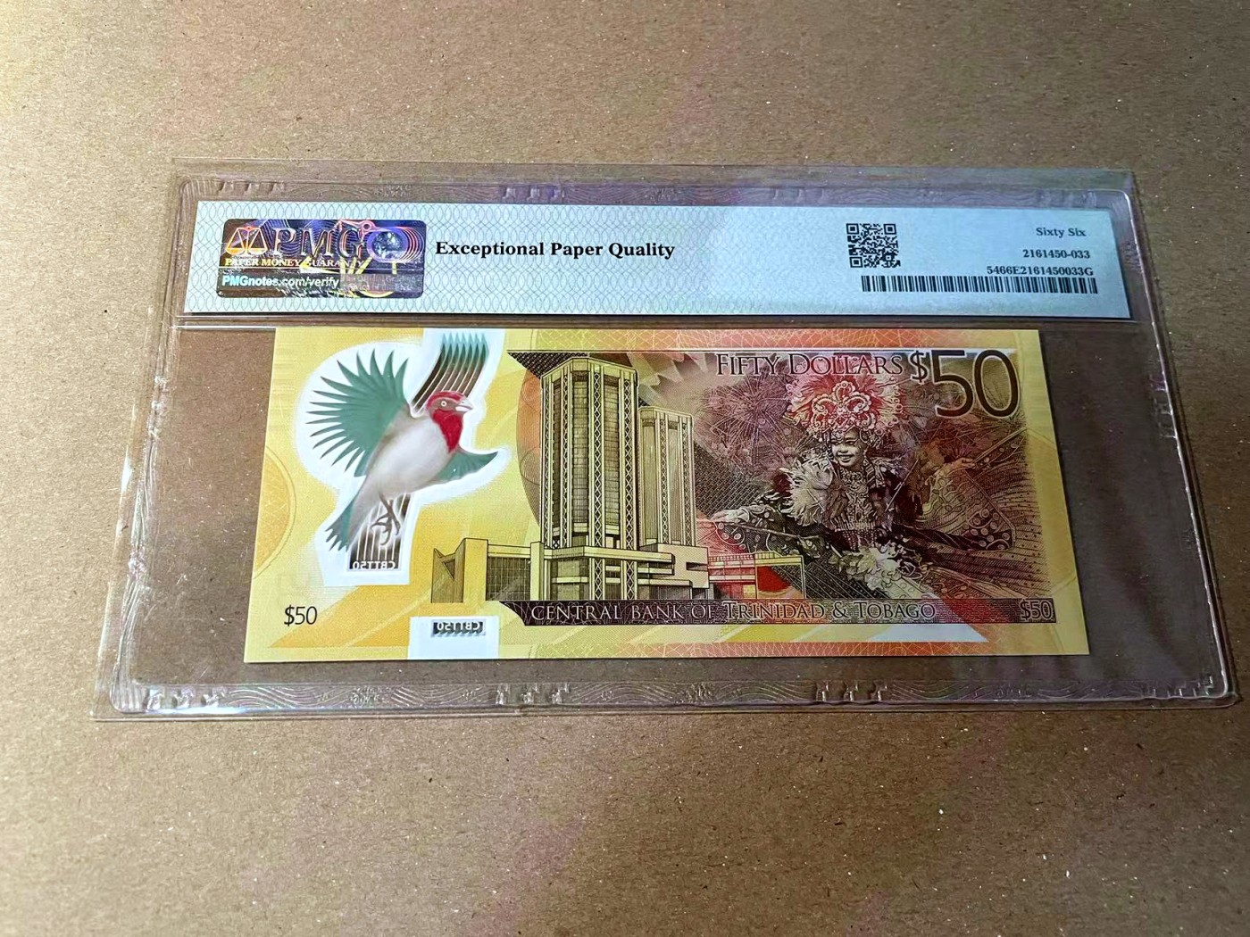 【Blue Auction】✨世界纸币精拍第466期【精】 【获奖钞无47】特立尼达和多巴哥 2014年50元 PMG66EPQ 纪念钞