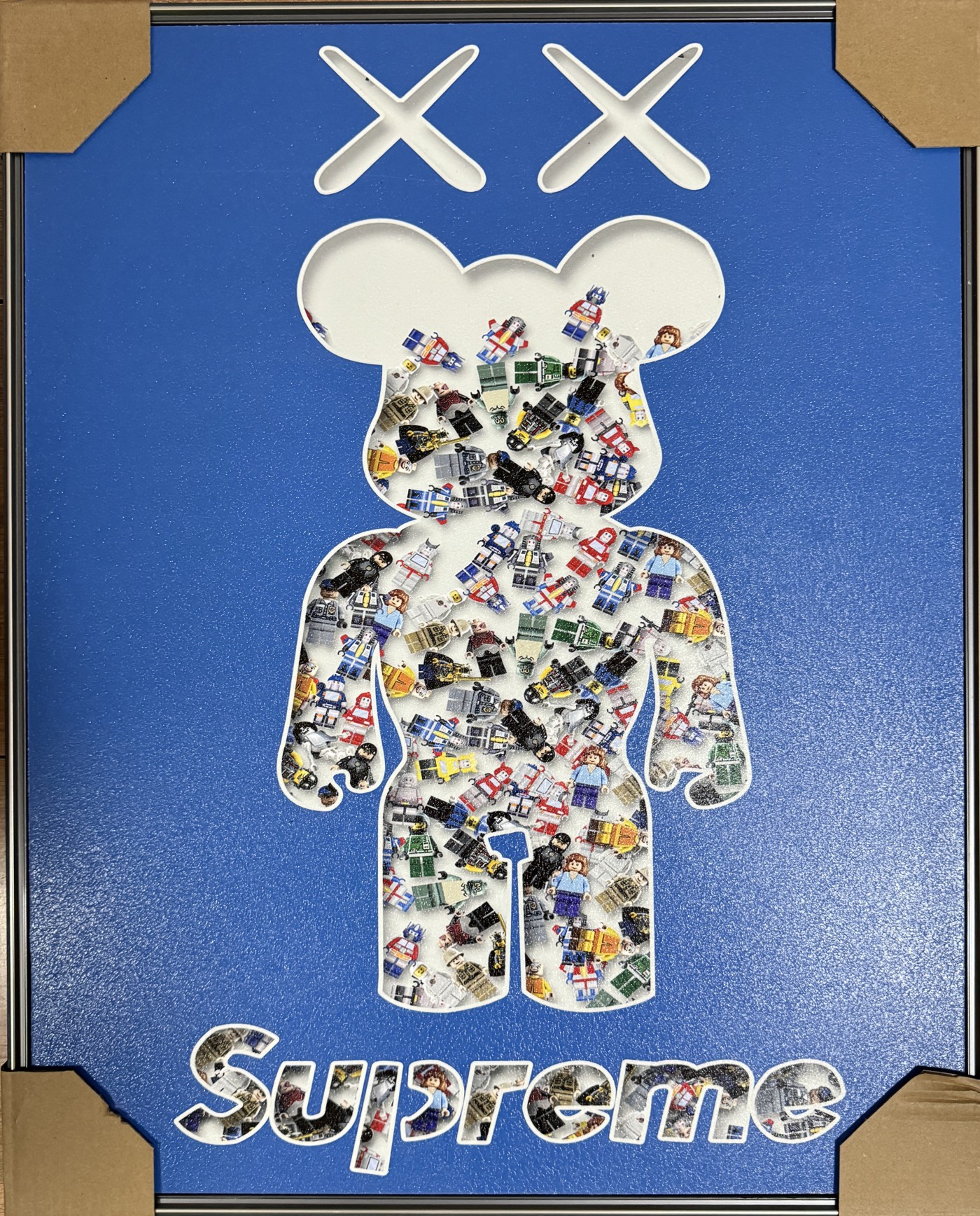 零元拍：釉裂喷砂质感机理潮流装饰画，含精美画框。